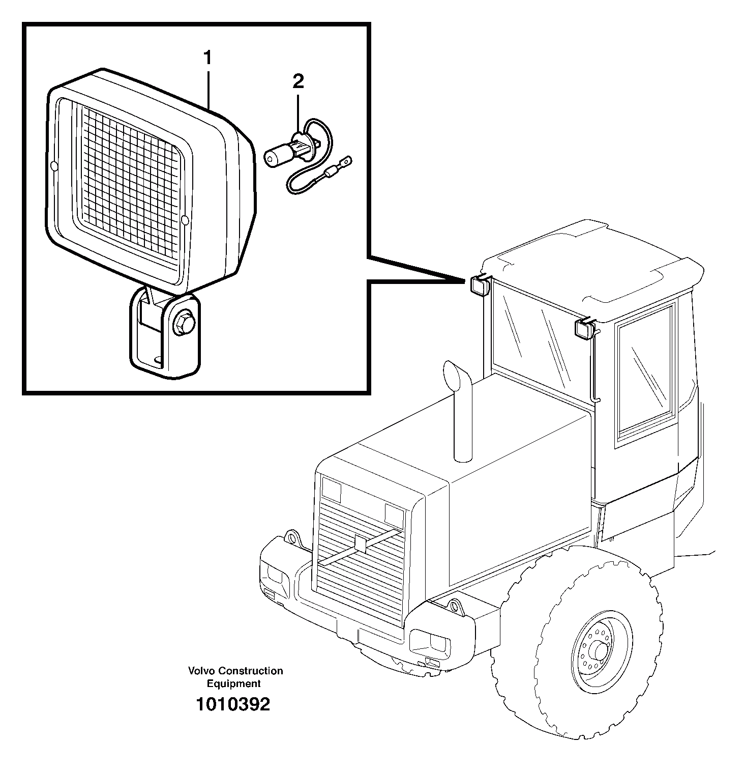 Схема запчастей Volvo L50E - 40844 Work lights, rear L50E BRAZIL, S/N 71001 -