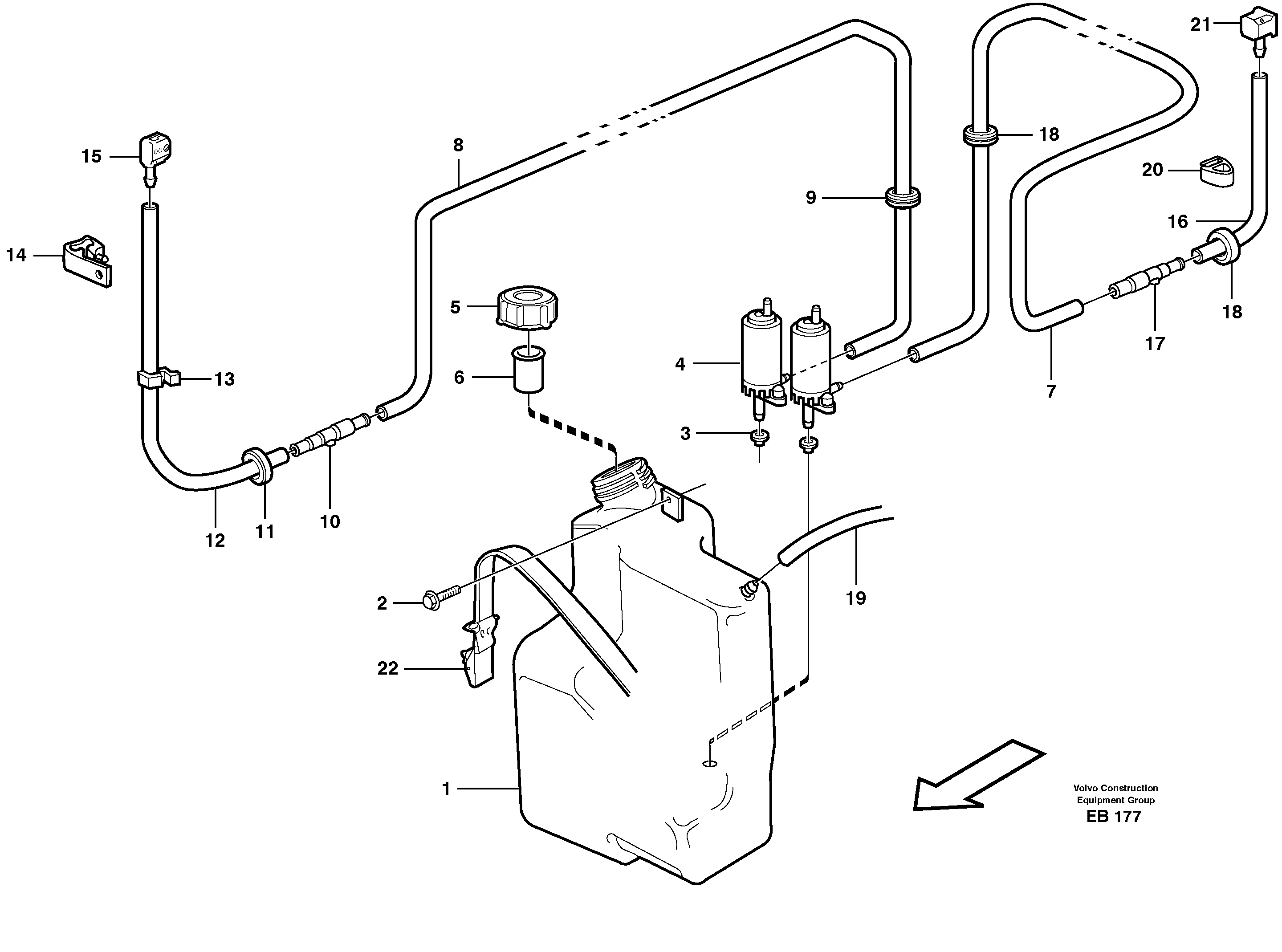 Схема запчастей Volvo L50E - 16713 Шайба лобового стекла (ветрового) L50E BRAZIL, S/N 71001 -