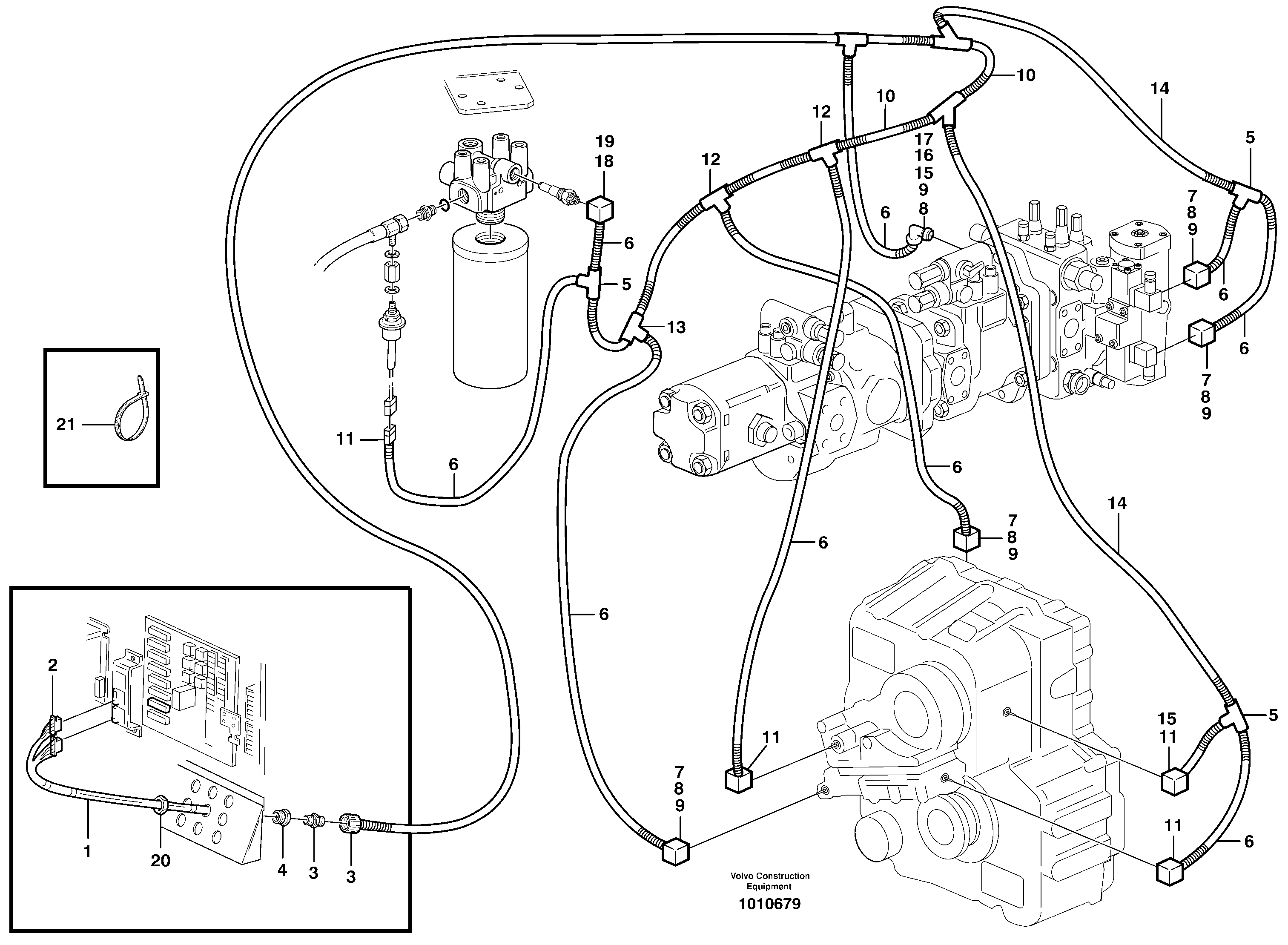 Схема запчастей Volvo L50E - 16716 Cable harness, transmission L50E BRAZIL, S/N 71001 -