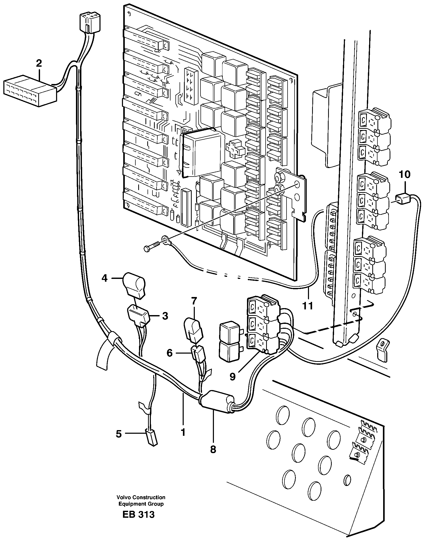 Схема запчастей Volvo L50E - 23501 Cable harness, air conditioning. Cab L50E BRAZIL, S/N 71001 -
