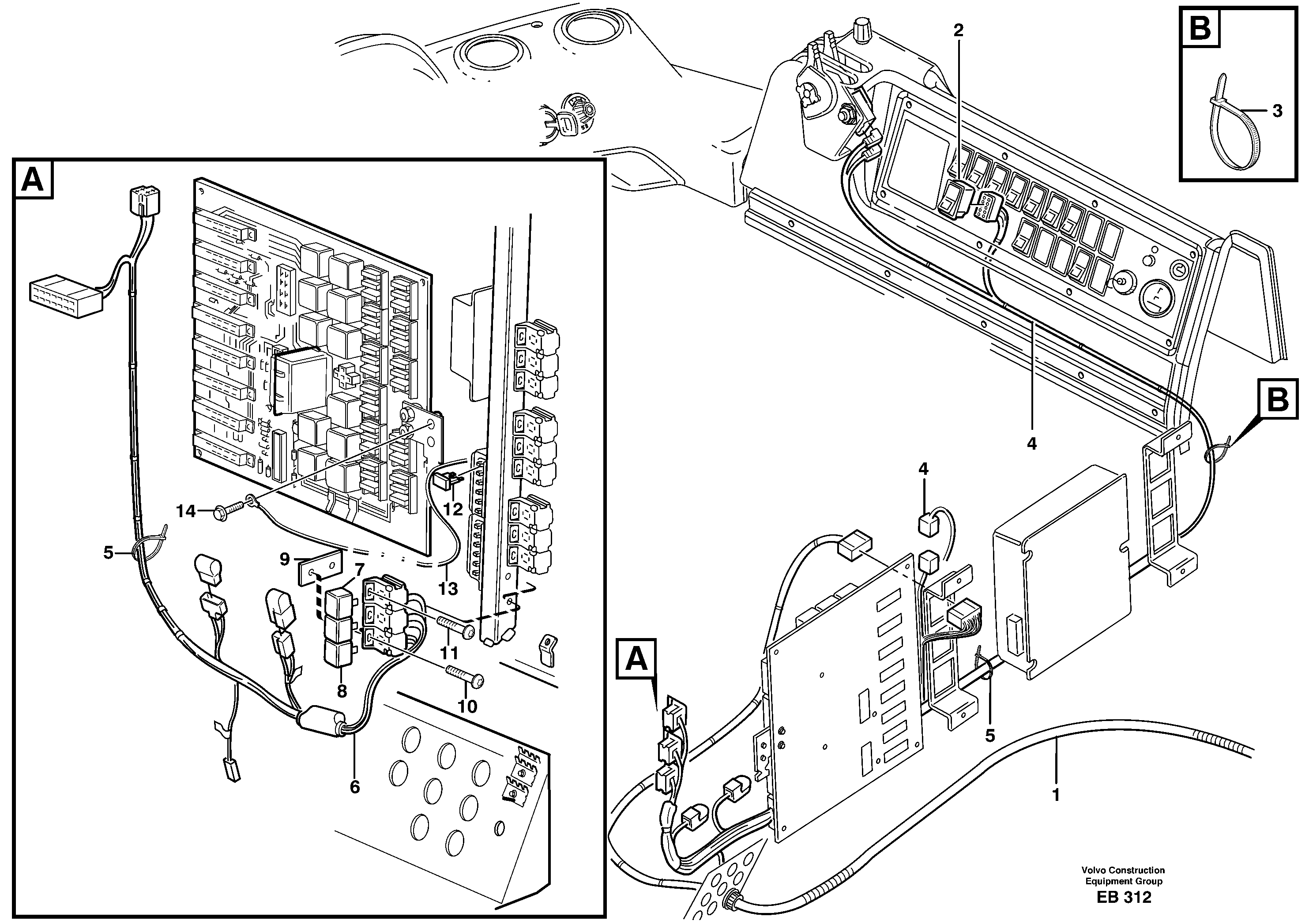 Схема запчастей Volvo L50E - 57871 Electrical equipment, air conditioning L50E BRAZIL, S/N 71001 -
