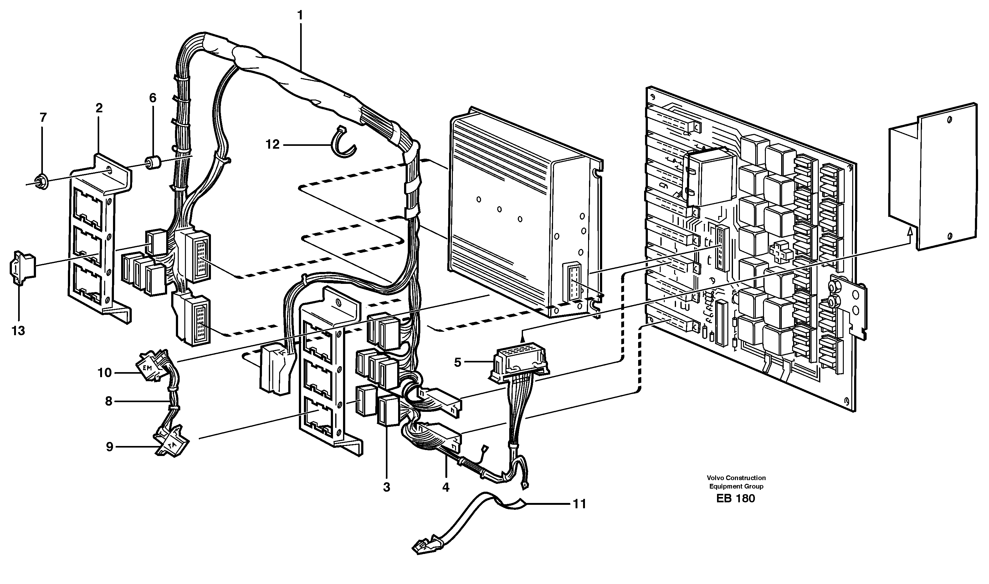 Схема запчастей Volvo L50E - 16737 Electrical distribution unit and cable harness L50E BRAZIL, S/N 71001 -