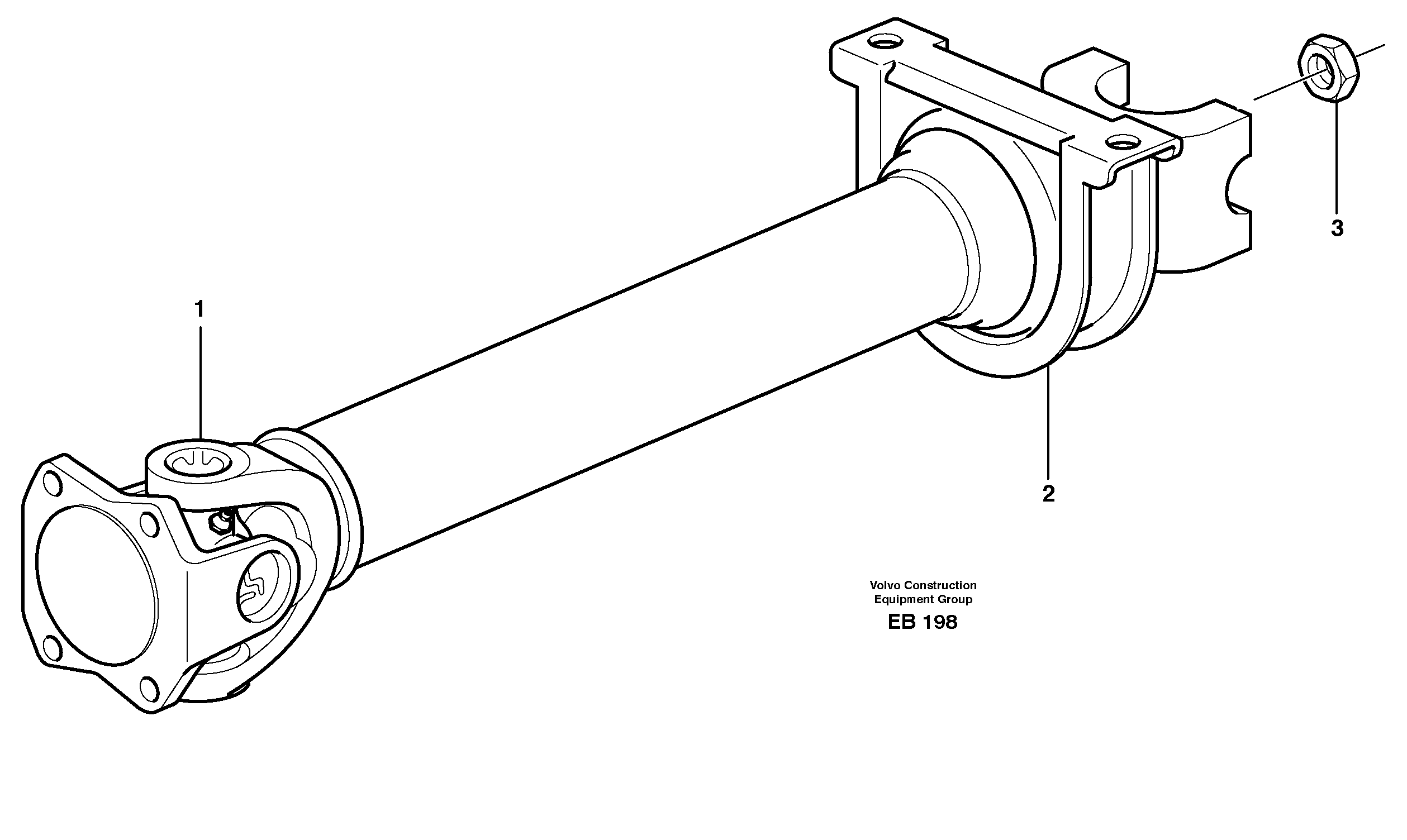 Схема запчастей Volvo L50E - 40923 Вал карданный L50E BRAZIL, S/N 71001 -