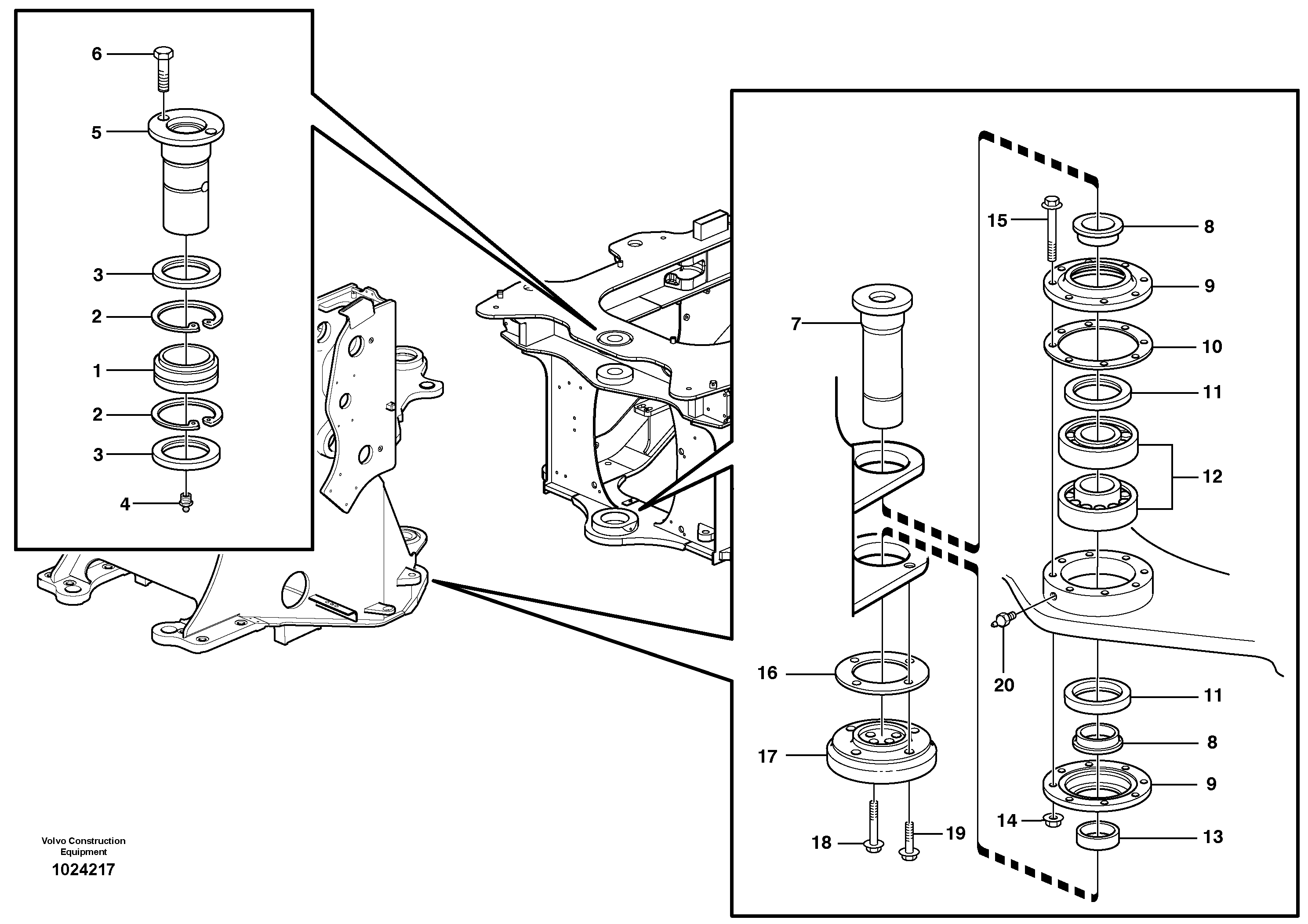 Схема запчастей Volvo L90F - 18809 Frame link L90F