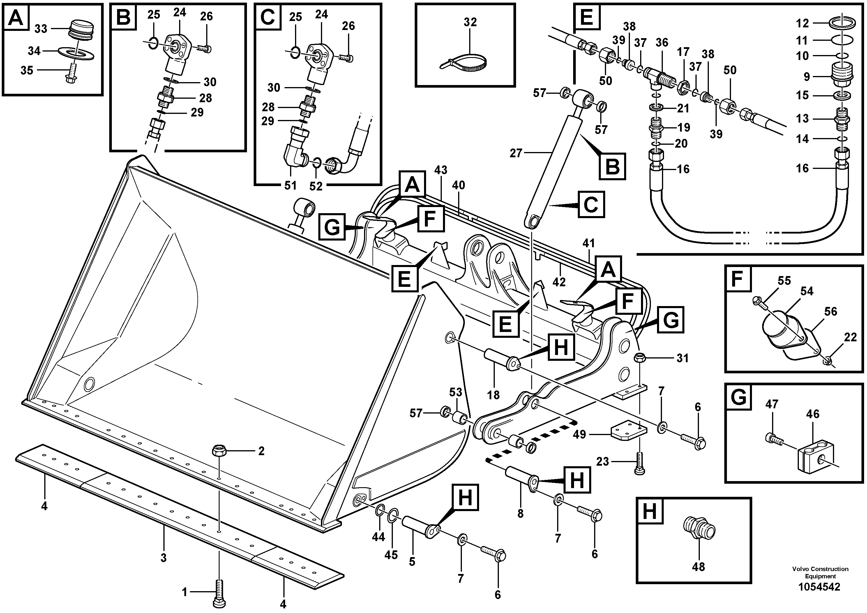 Схема запчастей Volvo L90F - 83865 High-tipping bucket ATTACHMENTS ATTACHMENTS WHEEL LOADERS GEN. F