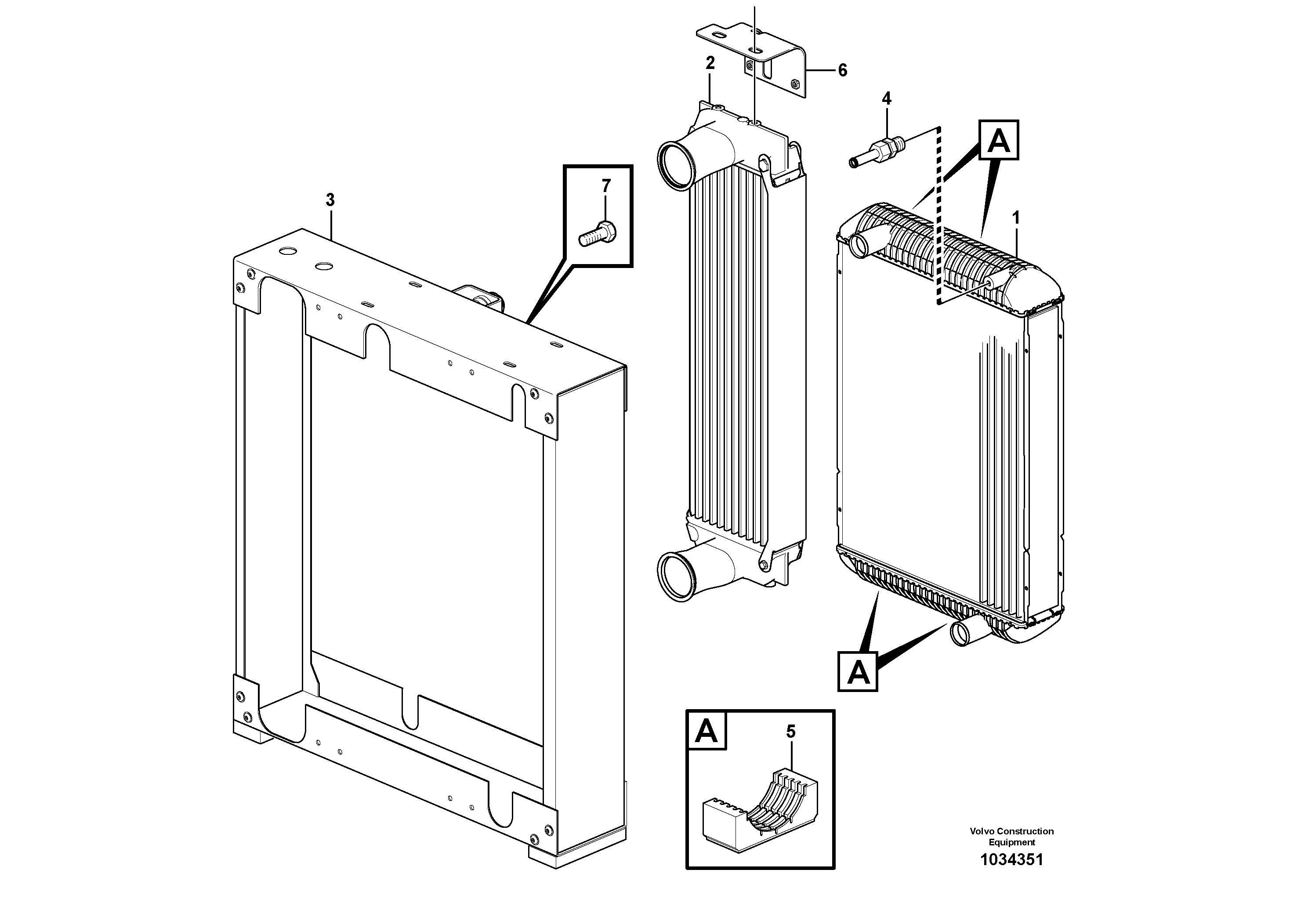 Схема запчастей Volvo L90F - 11781 Радиатор L90F