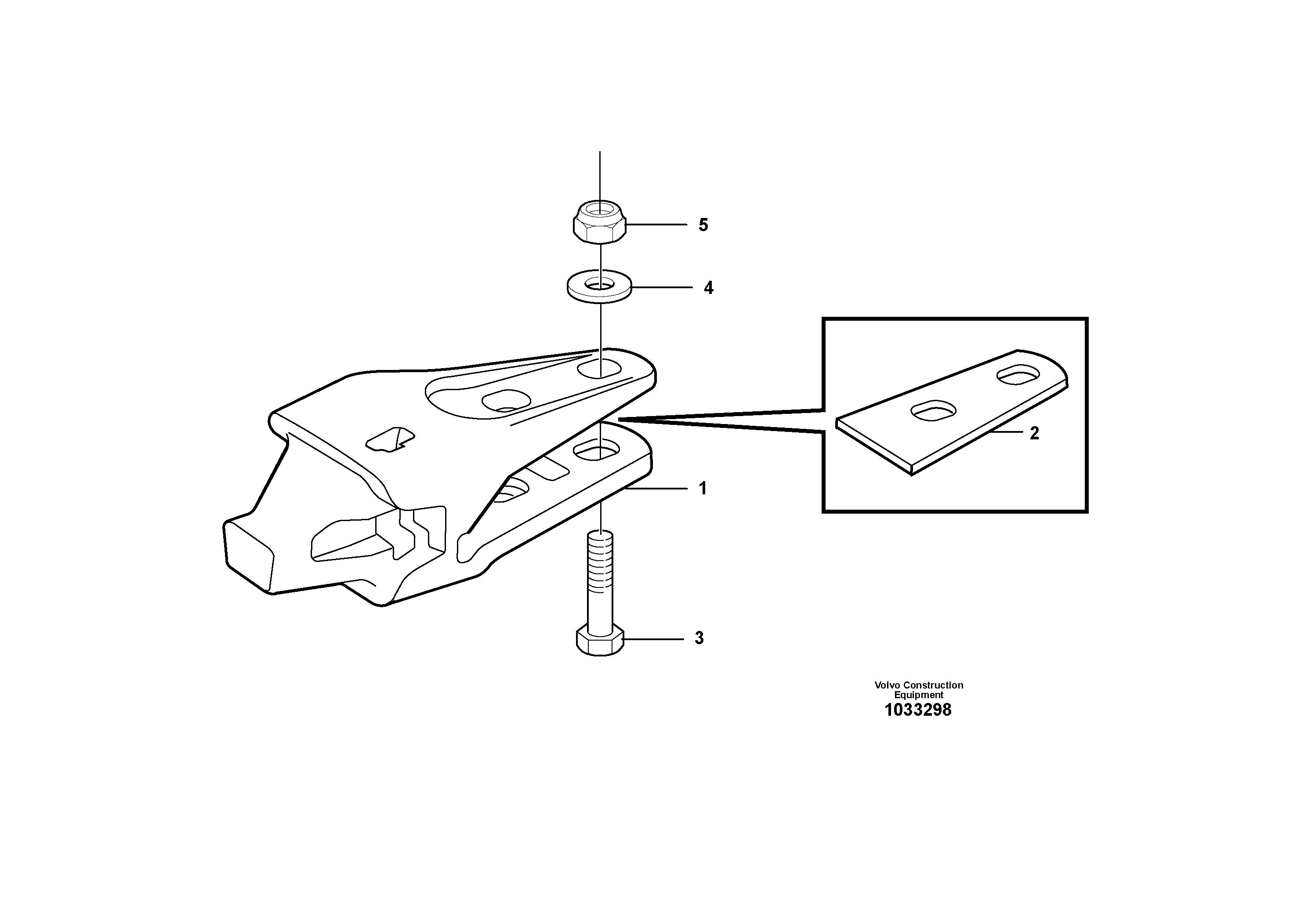 Схема запчастей Volvo L70F - 85877 Adapter kit ATTACHMENTS ATTACHMENTS WHEEL LOADERS GEN. F
