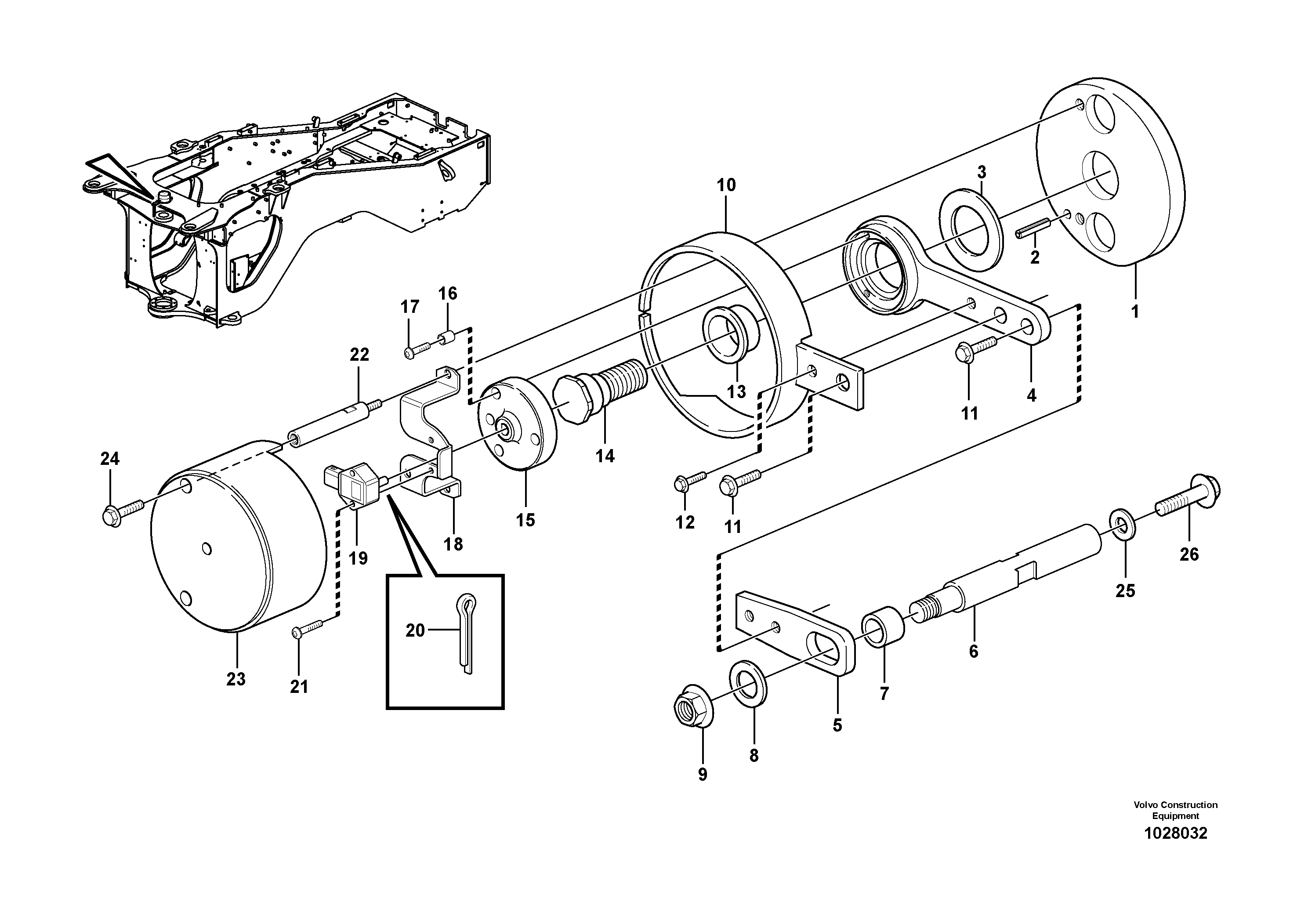 Схема запчастей Volvo L110F - 97673 Angle sensor, steering L110F