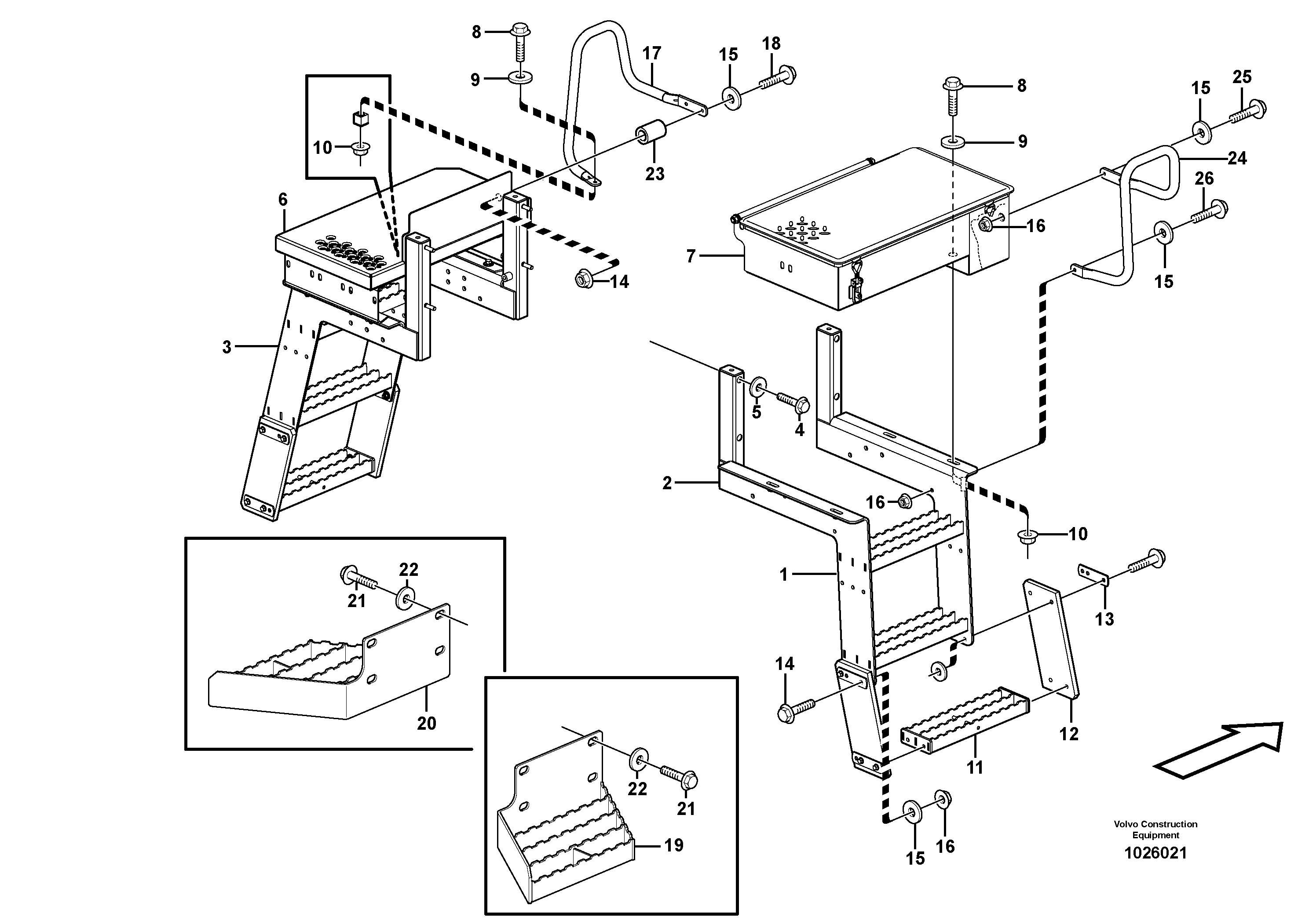 Схема запчастей Volvo L110F - 23976 Foot step L110F