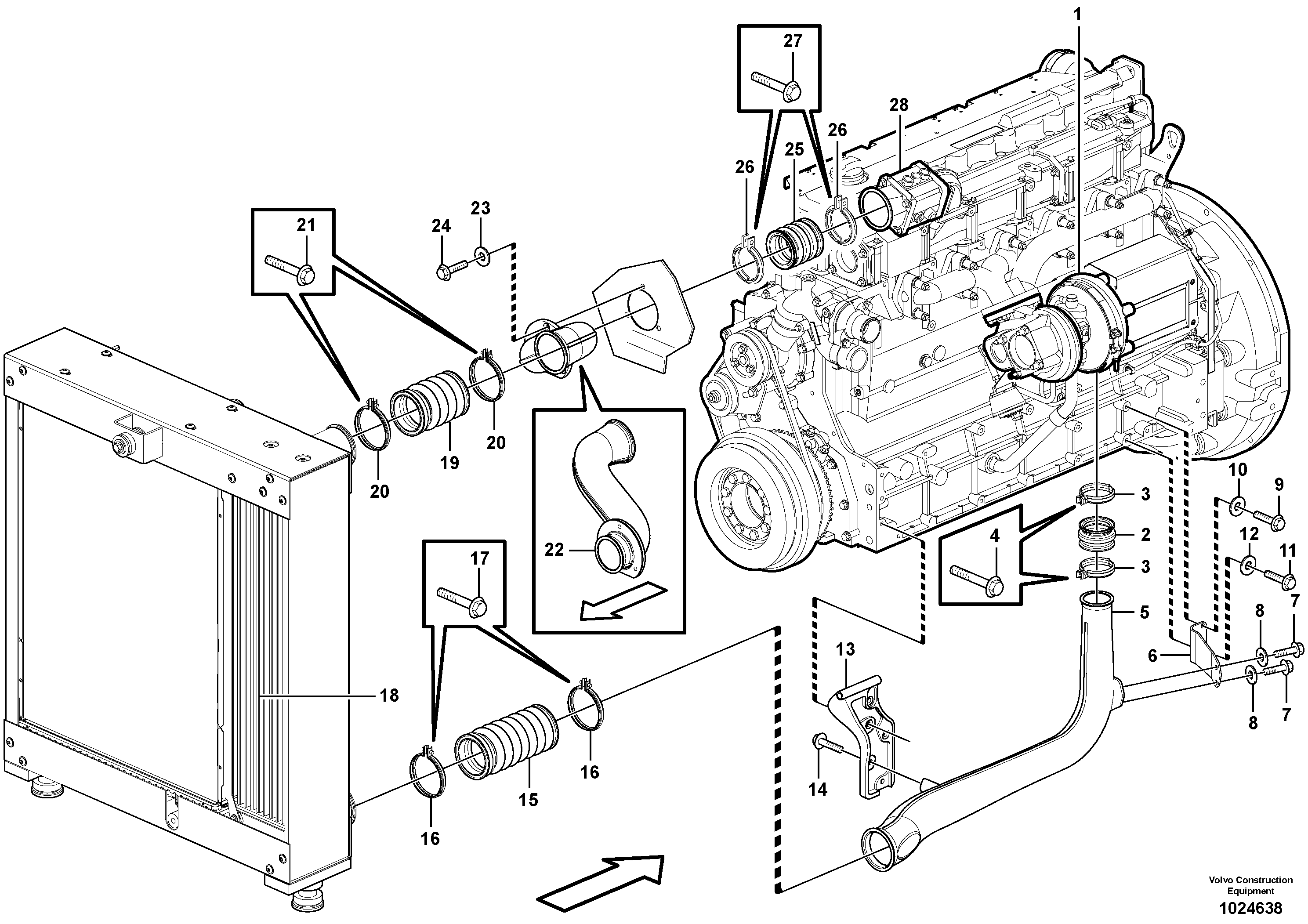 Схема запчастей Volvo L120F - 48779 Intercooler L120F