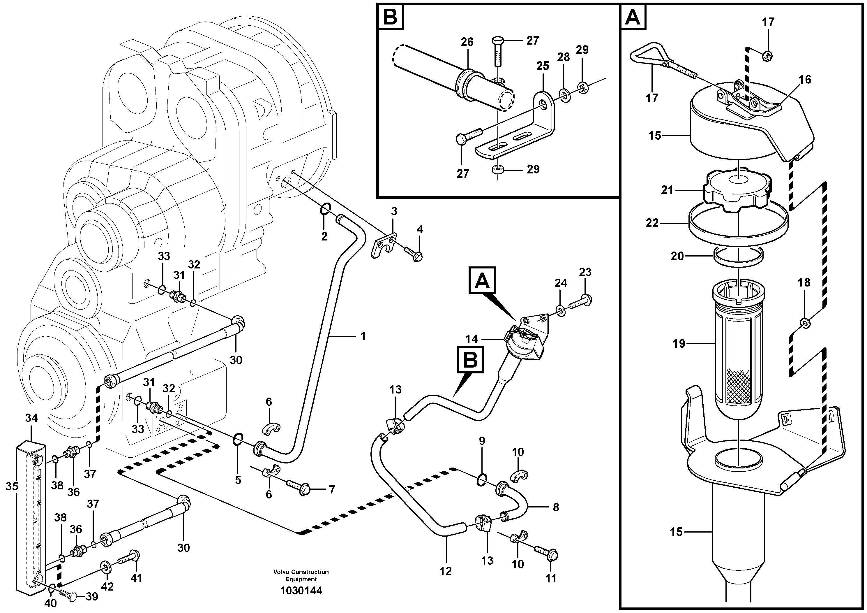Схема запчастей Volvo L120F - 87306 Oilfiller L120F