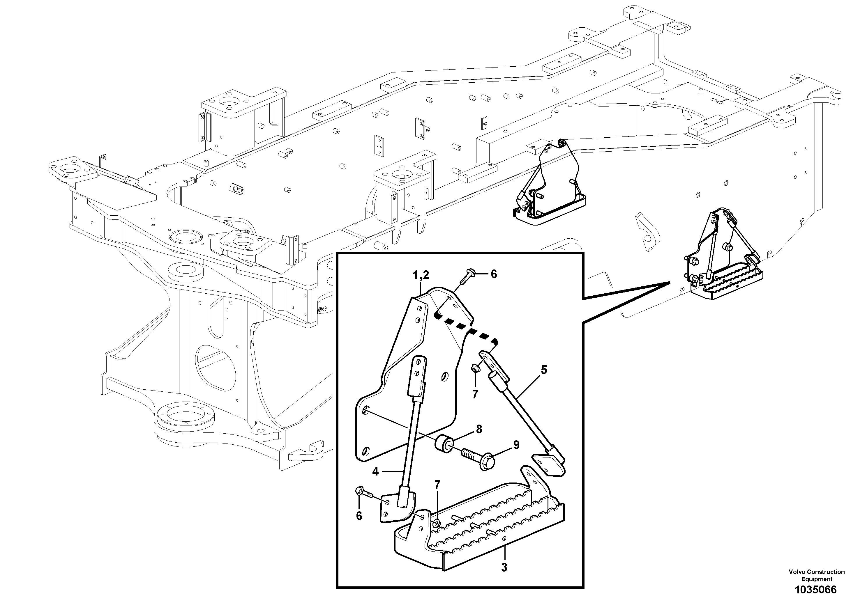 Схема запчастей Volvo L120F - 20565 Foot step L120F