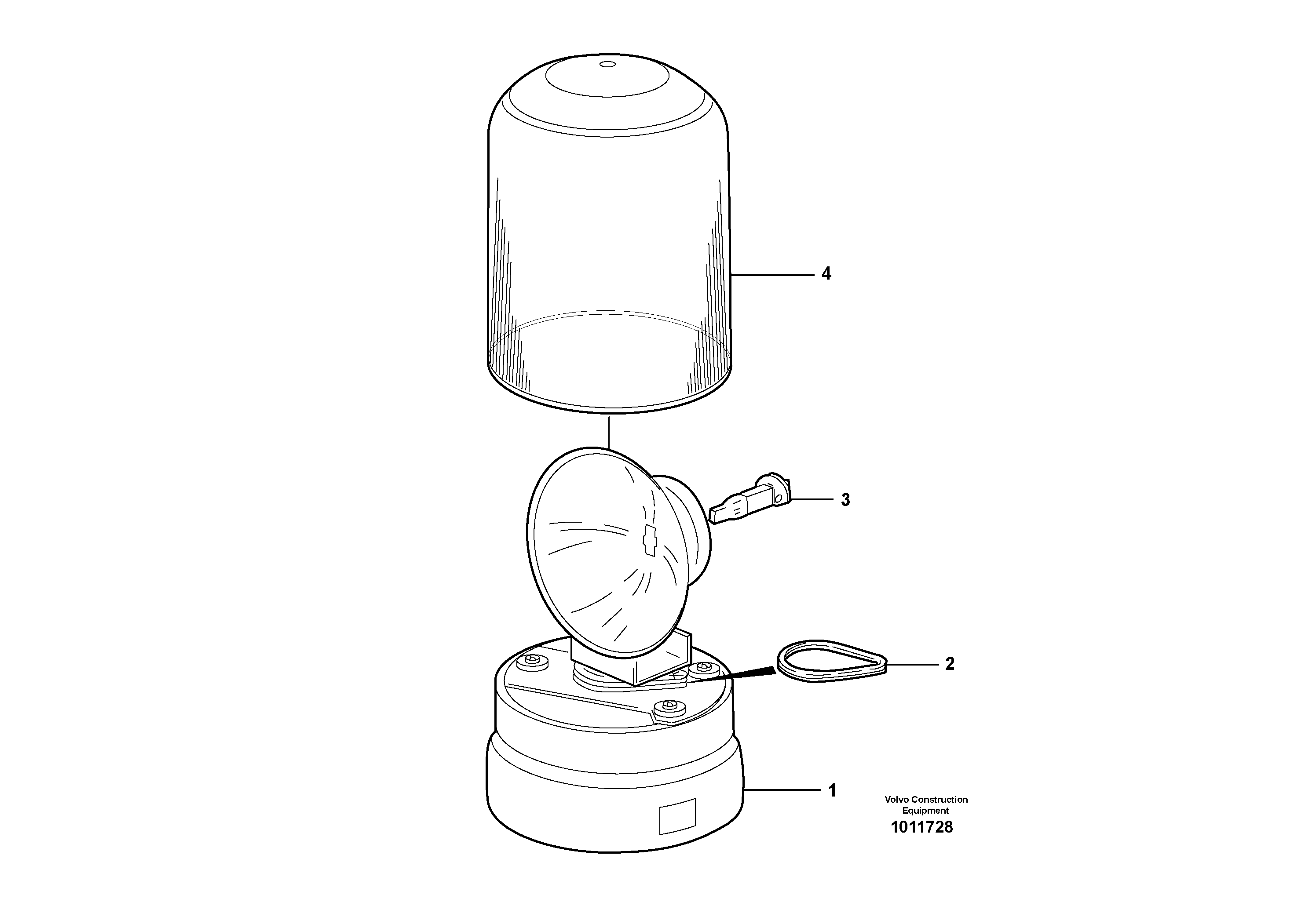 Схема запчастей Volvo L180F - 91484 Rotating beacon L180F HL HIGH-LIFT
