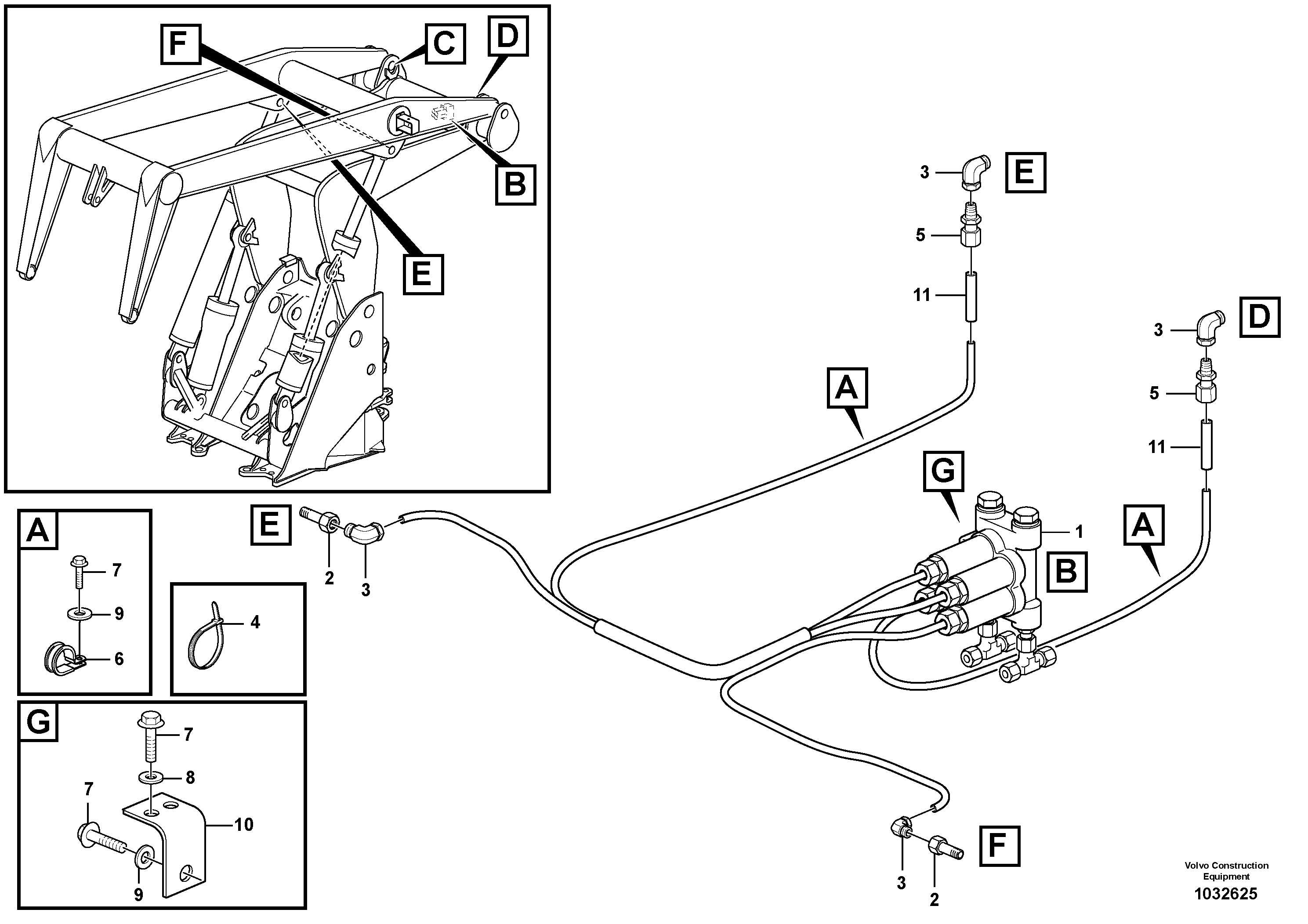 Схема запчастей Volvo L180F - 90160 Distribution block, B3 L180F HL HIGH-LIFT