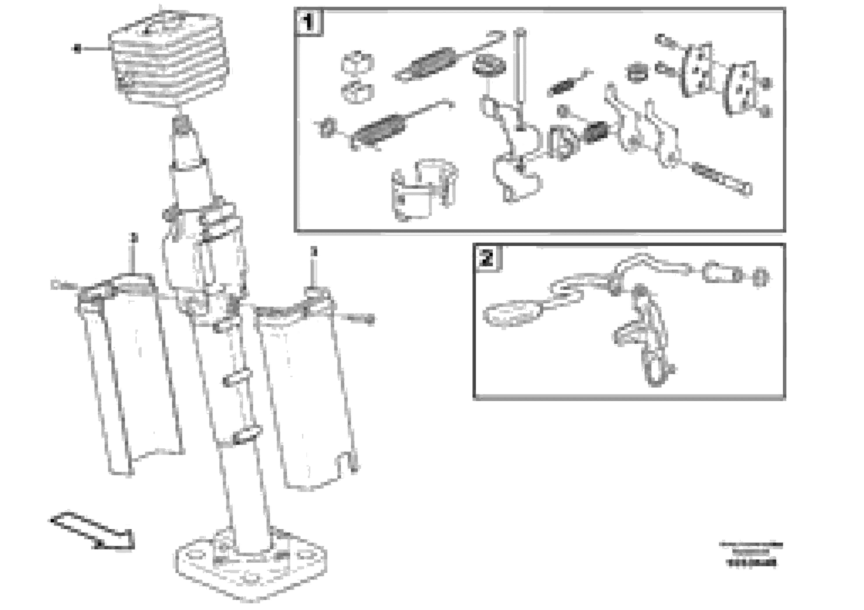 Схема запчастей Volvo L180F - 88868 Steering column with fitting parts L180F HL HIGH-LIFT