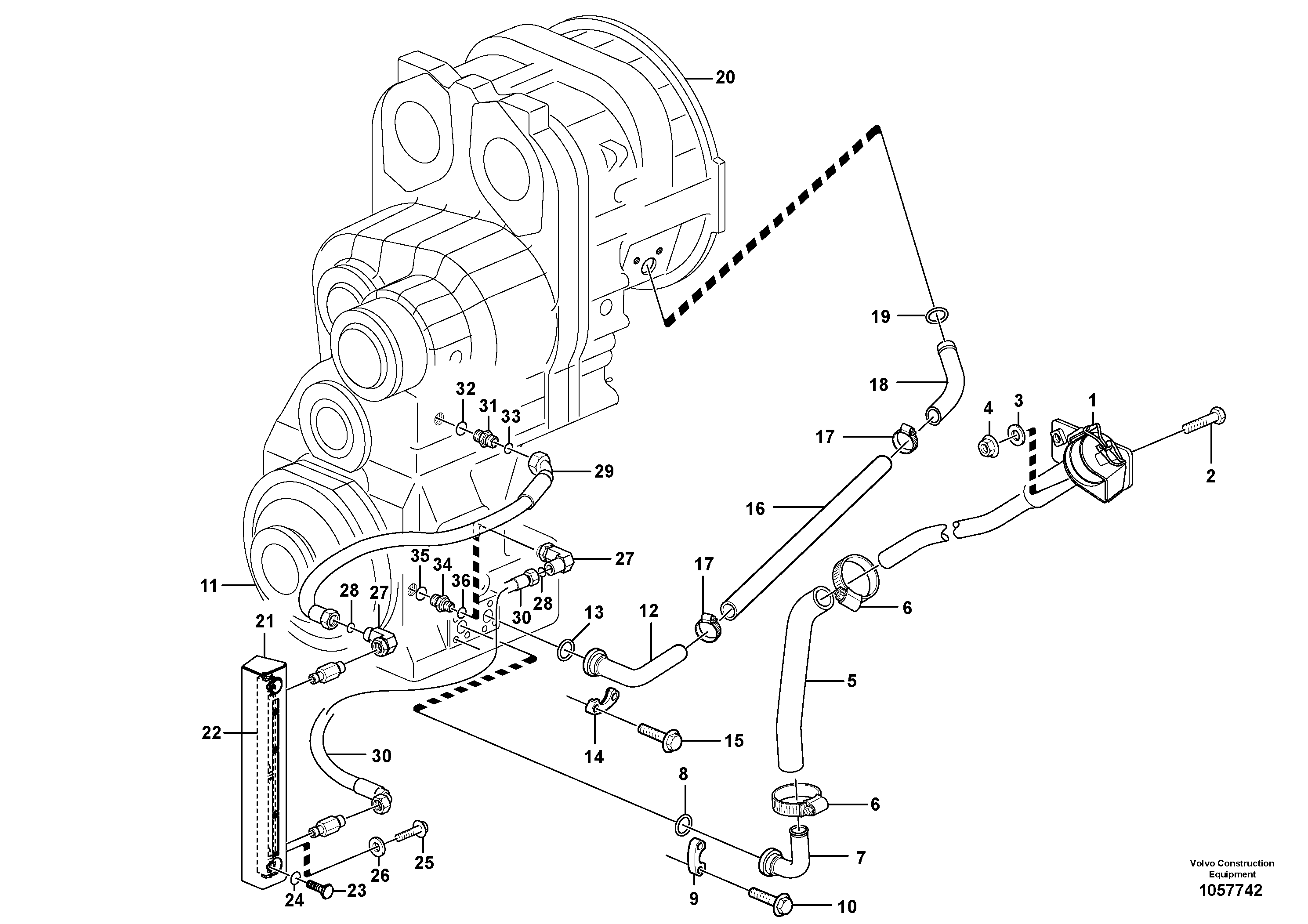 Схема запчастей Volvo L180G - 103902 Oilfiller L180G