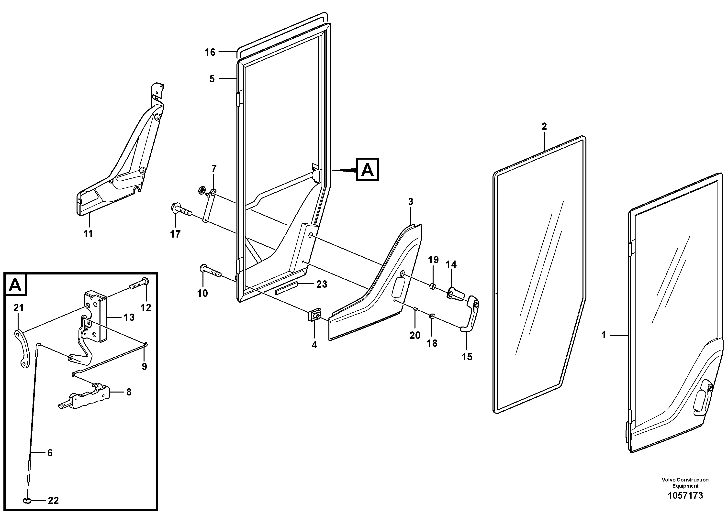 Схема запчастей Volvo L220G - 101415 Door L220G