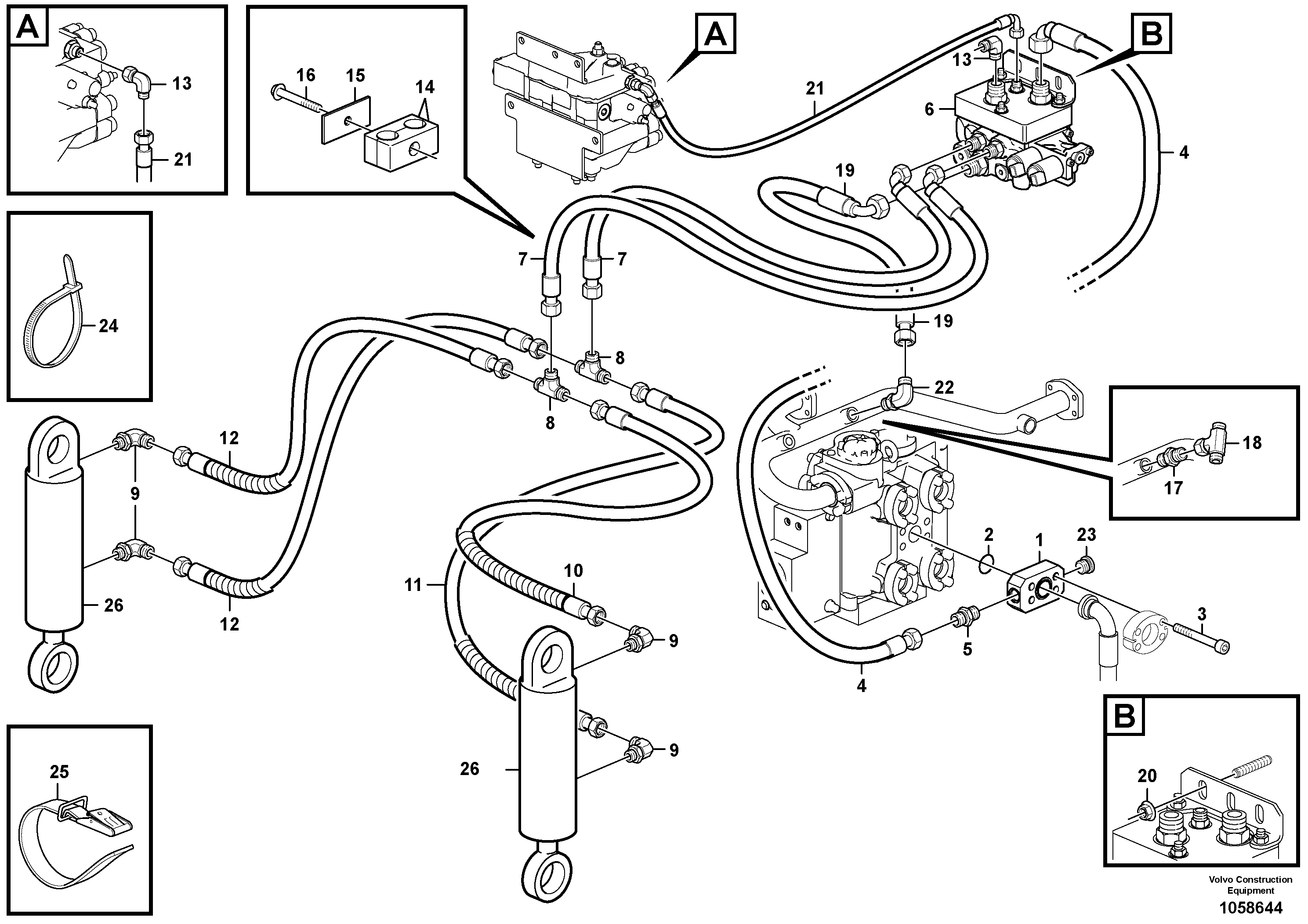 Схема запчастей Volvo L220G - 101819 Log pusher L220G