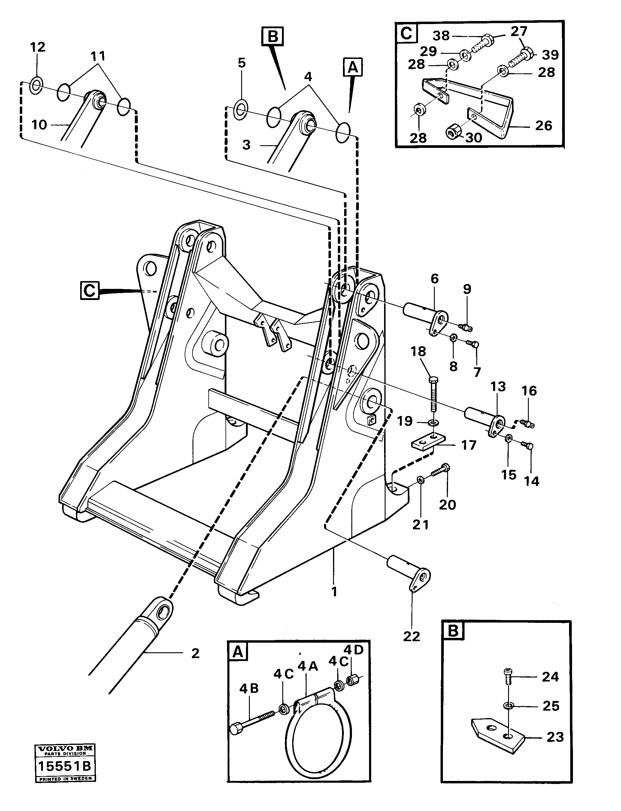 Схема запчастей Volvo 4200 4200 - 79356 Loading unit framework 