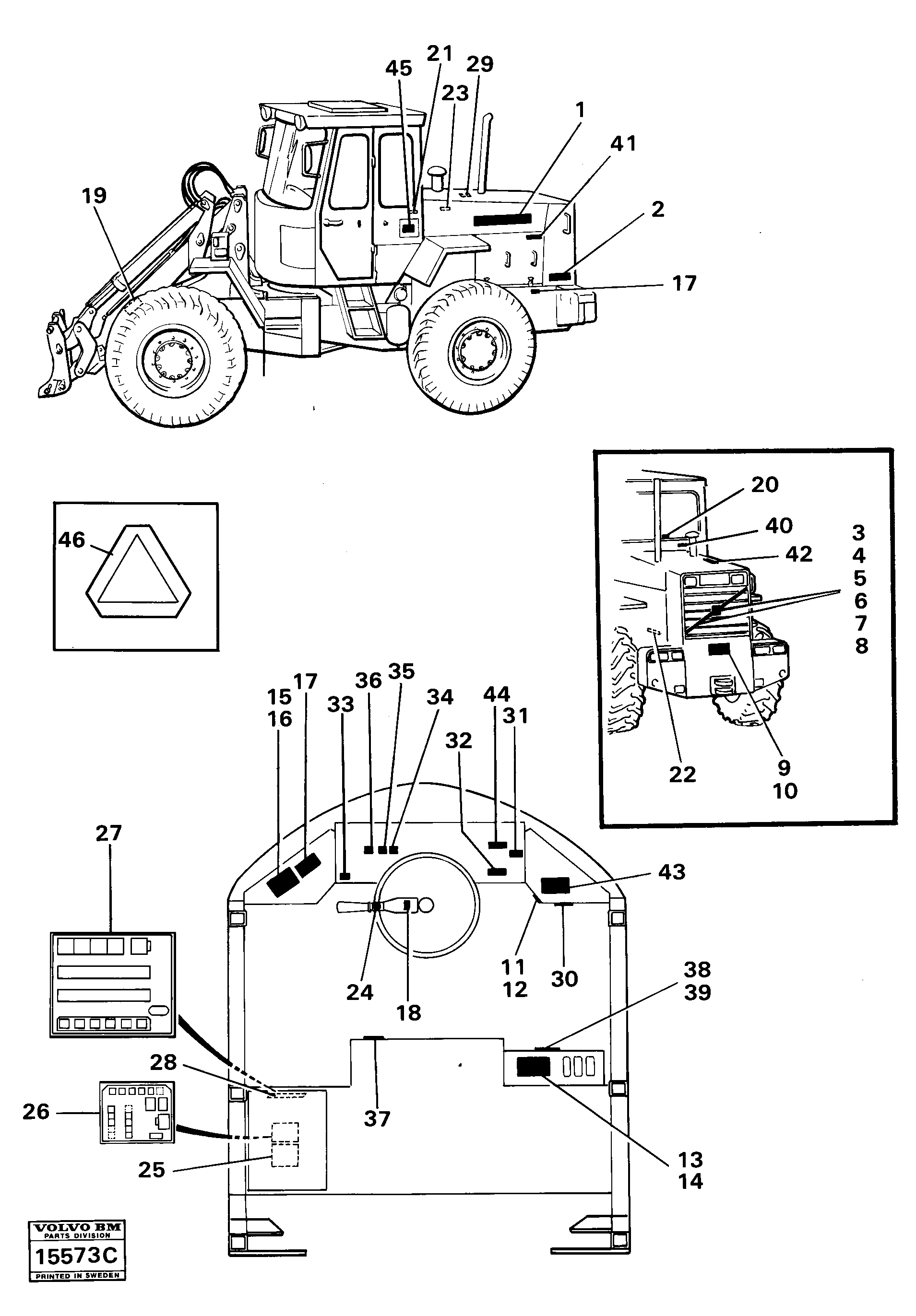 Схема запчастей Volvo 4200 4200 - 18900 Sign plates and decals 