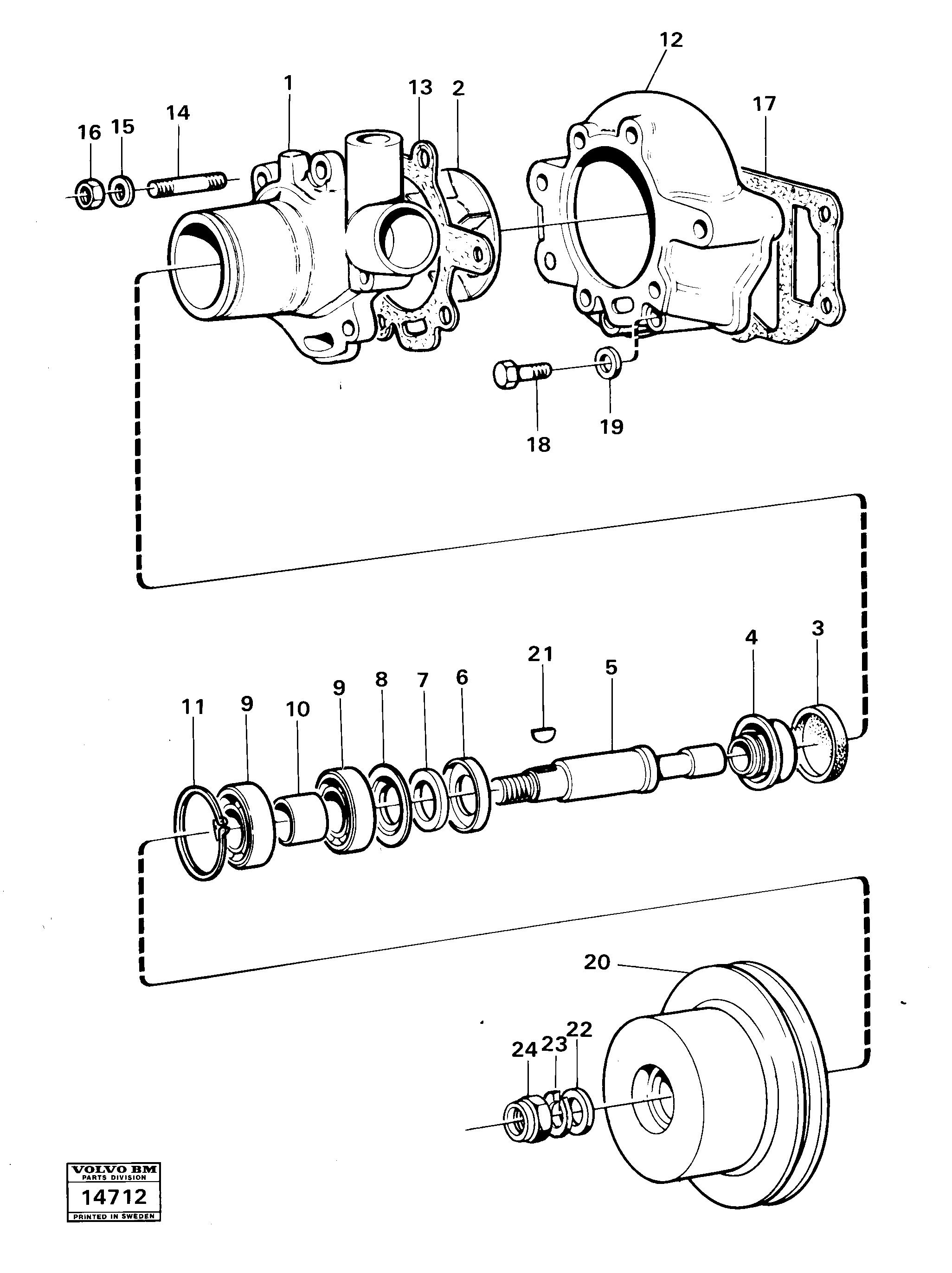 Схема запчастей Volvo 4200 4200 - 27590 Водяной насос 