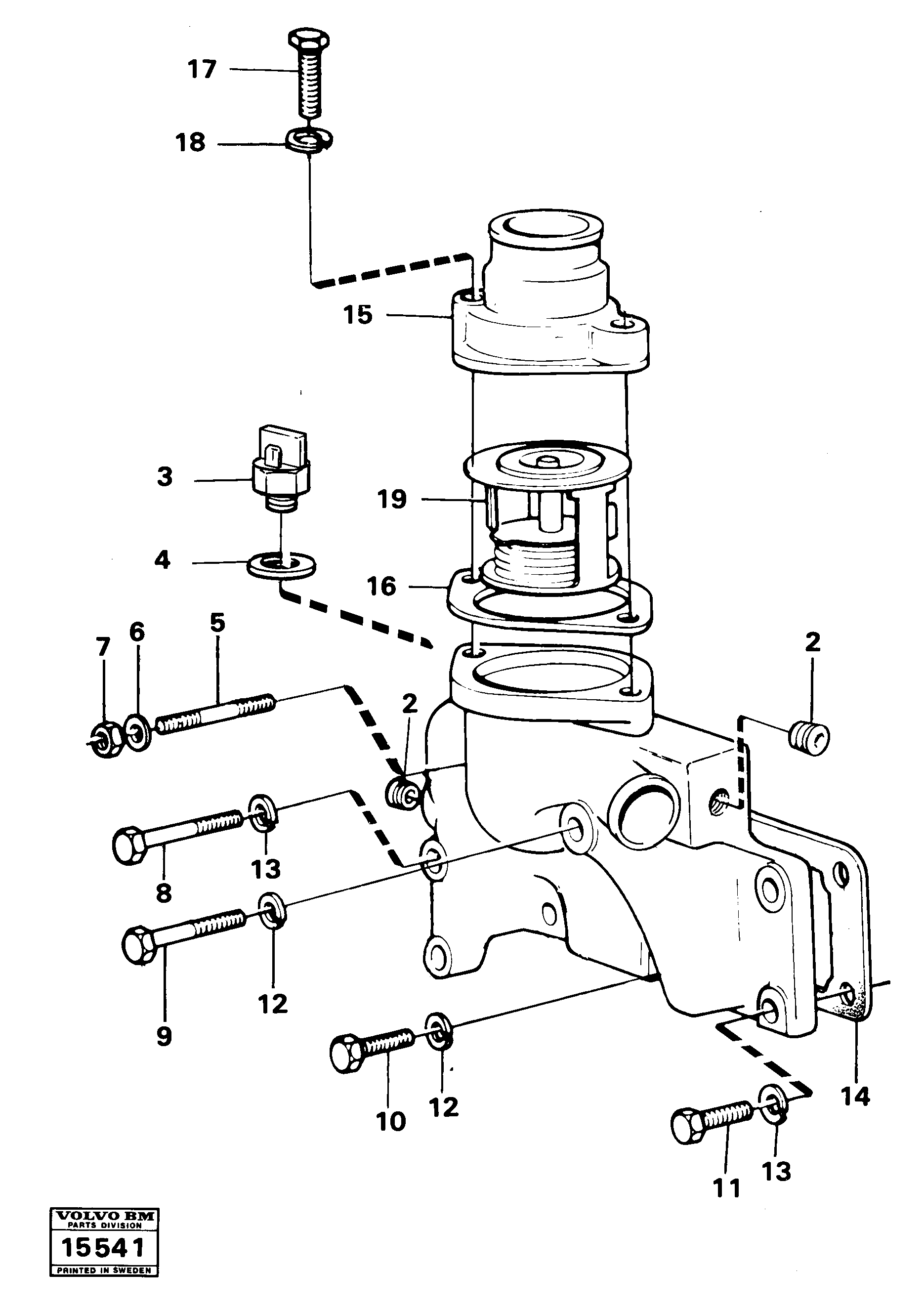 Схема запчастей Volvo 4200 4200 - 31572 Thermostat housing 
