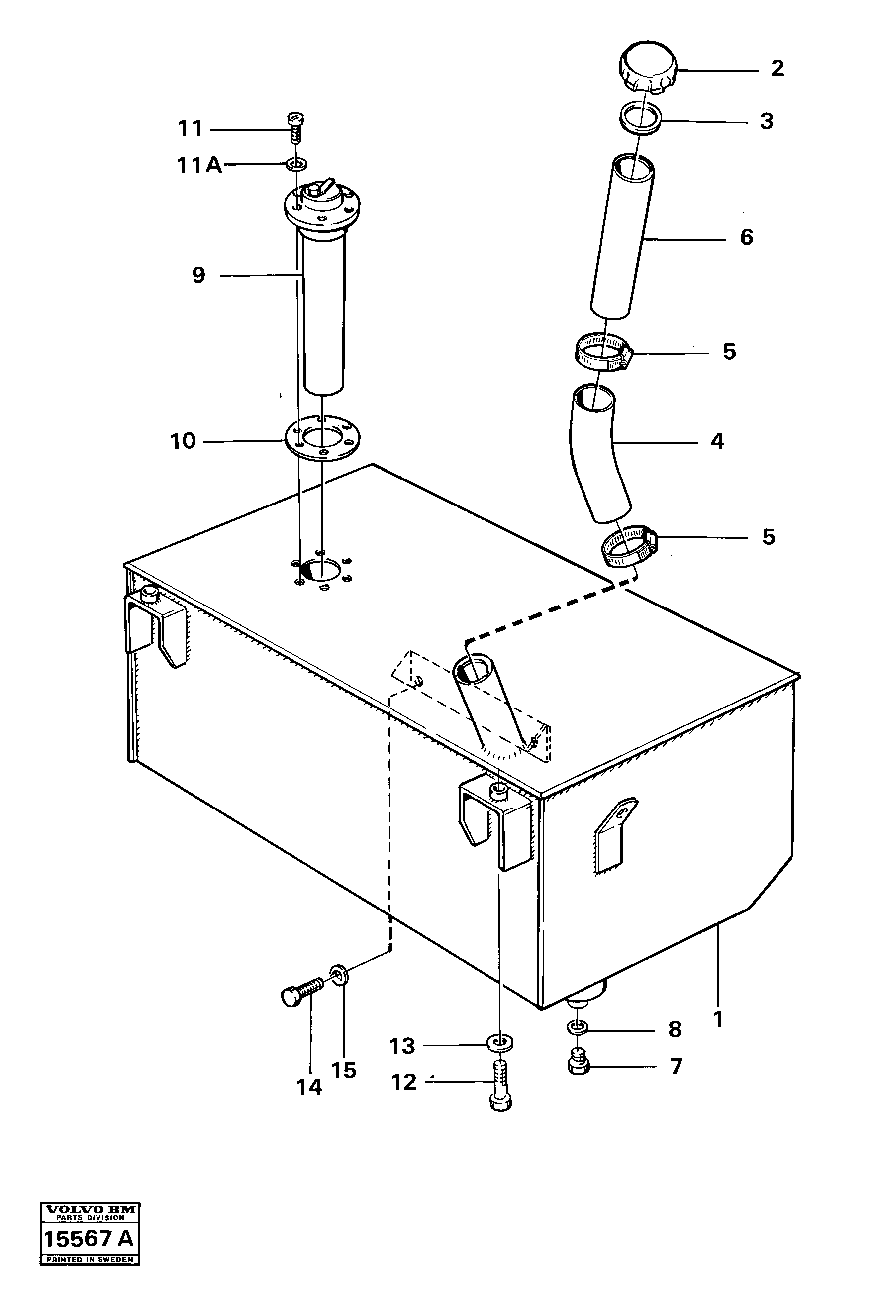 Схема запчастей Volvo 4200 4200 - 70437 Топливный бак (бензобак) 