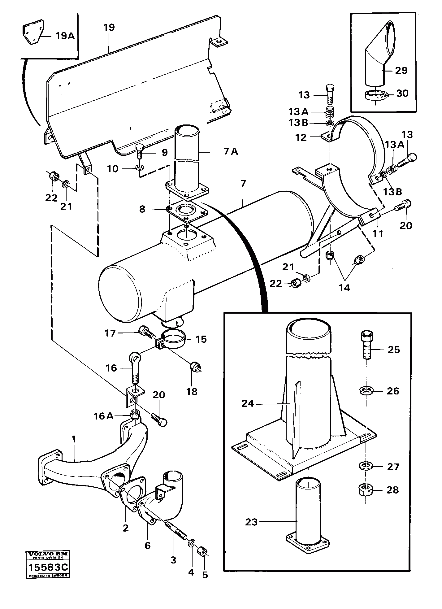Схема запчастей Volvo 4200 4200 - 26280 Выхлопная система 