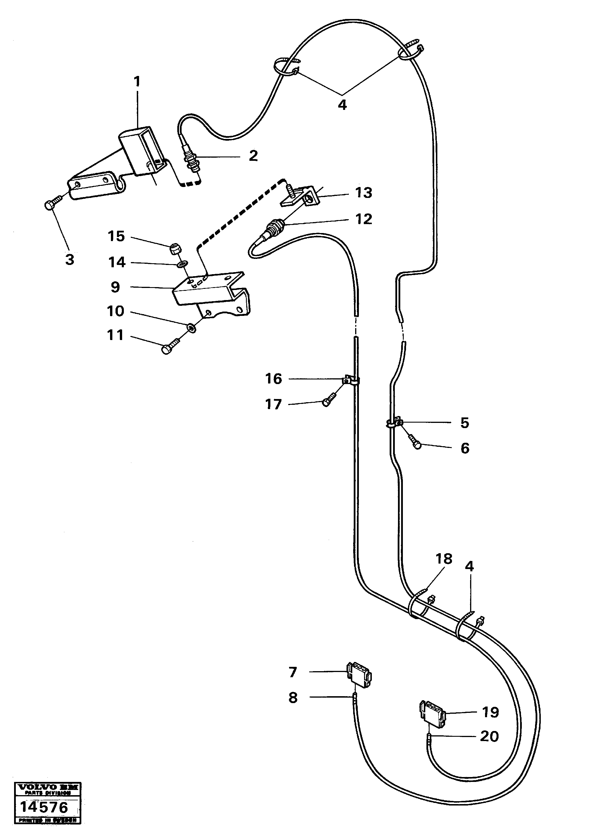 Схема запчастей Volvo 4200 4200 - 19773 Bucket automatic and lift automatic 98337, 98338, 98877 