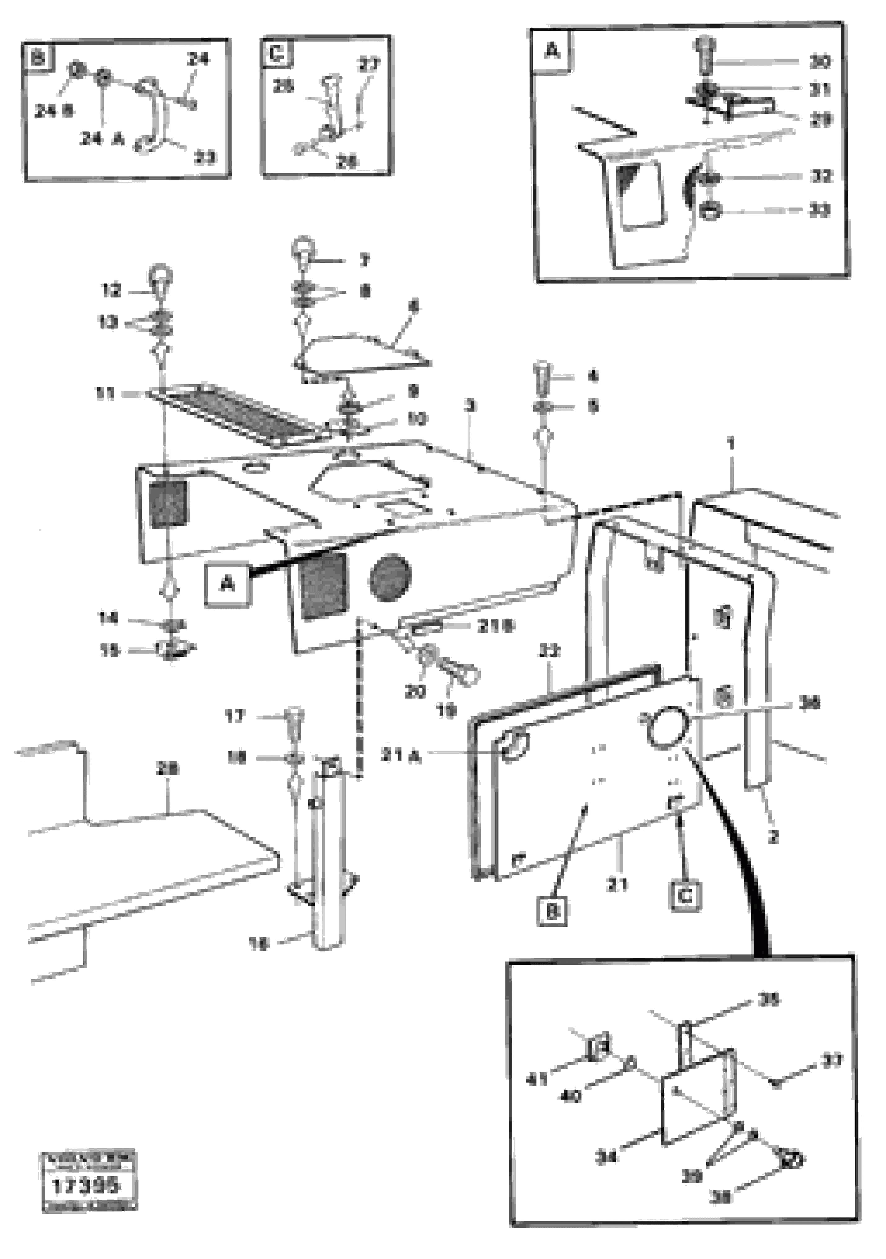 Схема запчастей Volvo 4200 4200 - 16118 Engine plates tillv nr 2938- 