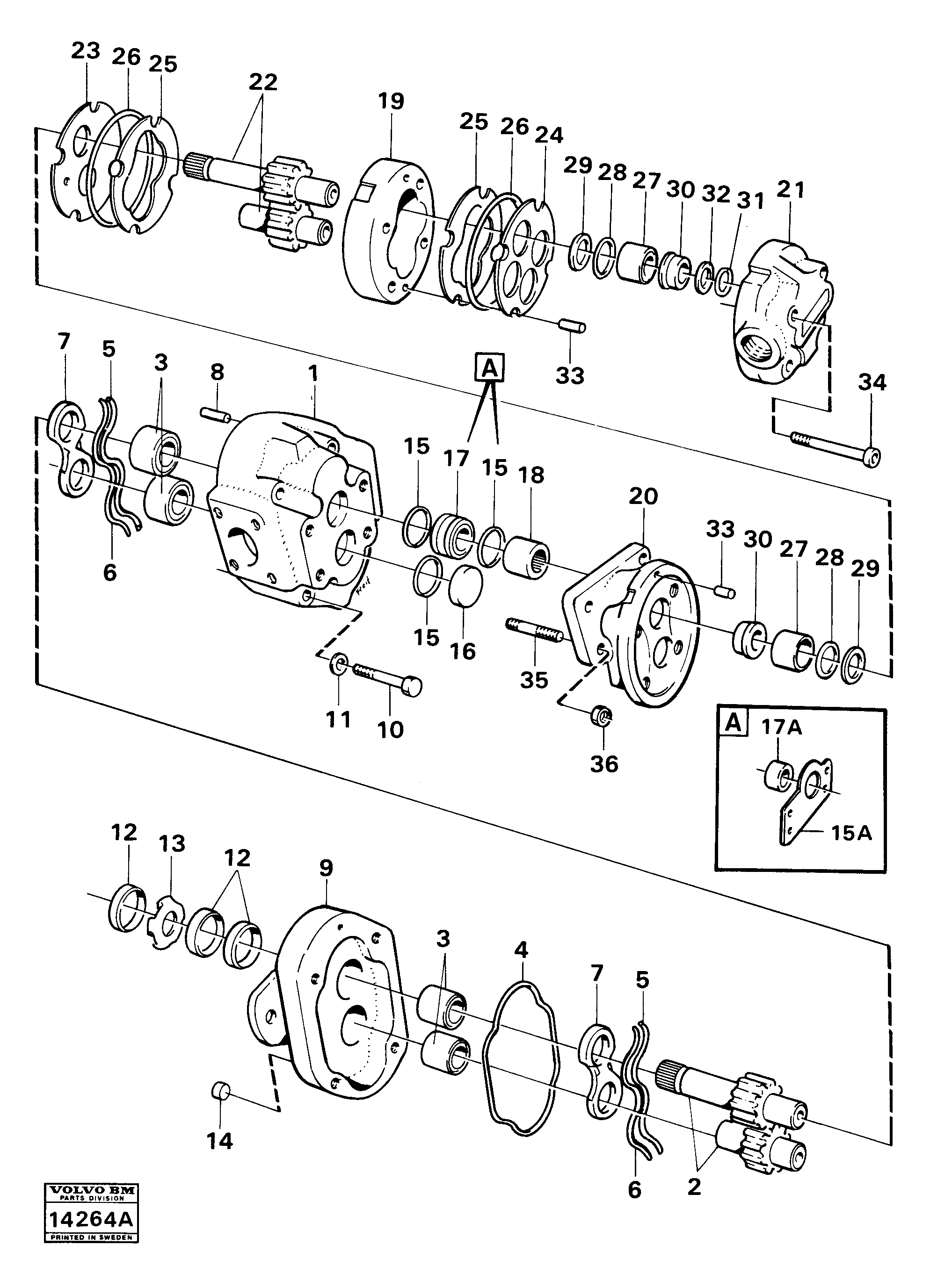 Схема запчастей Volvo 4200 4200 - 18876 Гидронасос (основной насос) 
