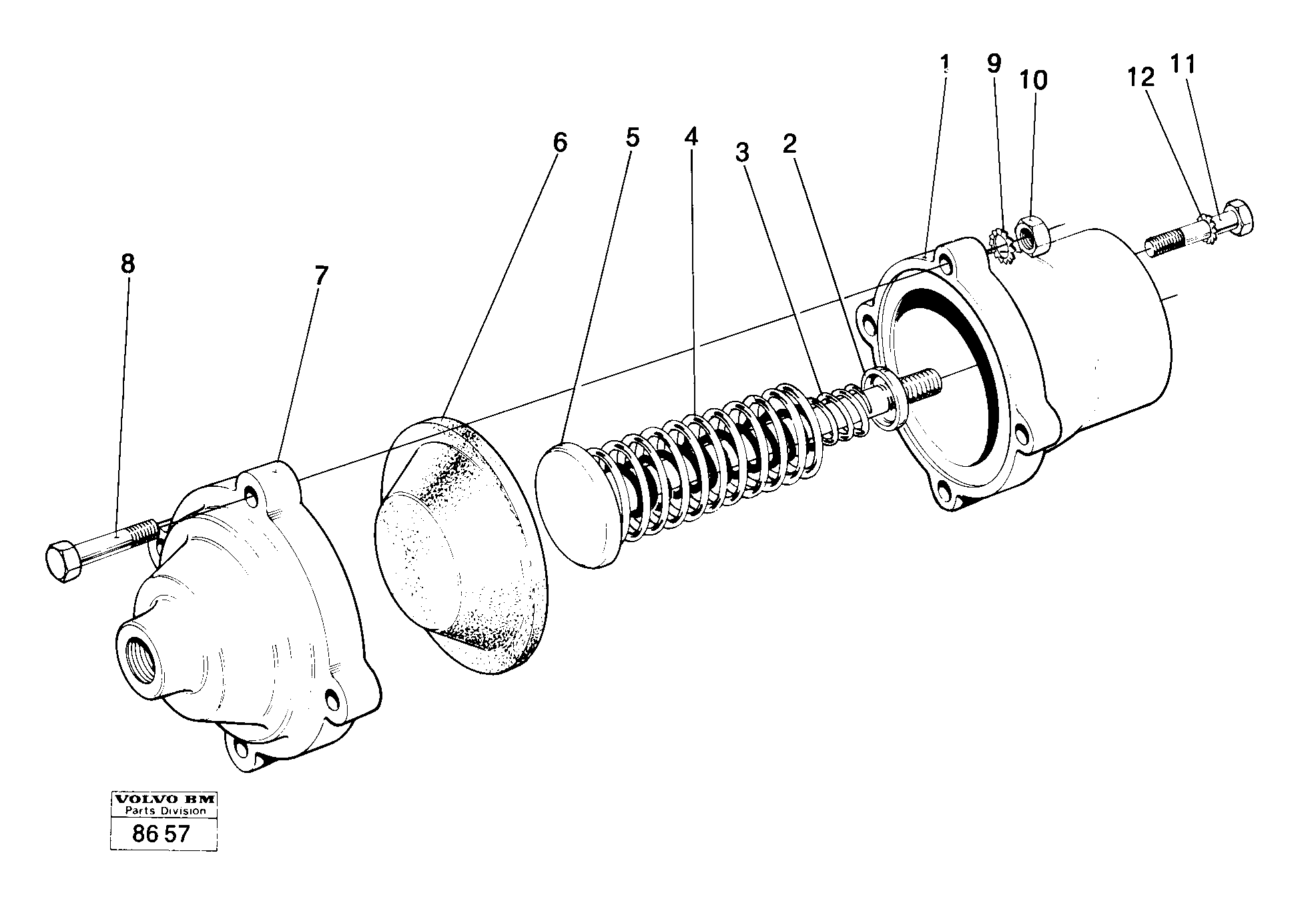 Схема запчастей Volvo 4200 4200 - 18883 Pneumatic cylinder 