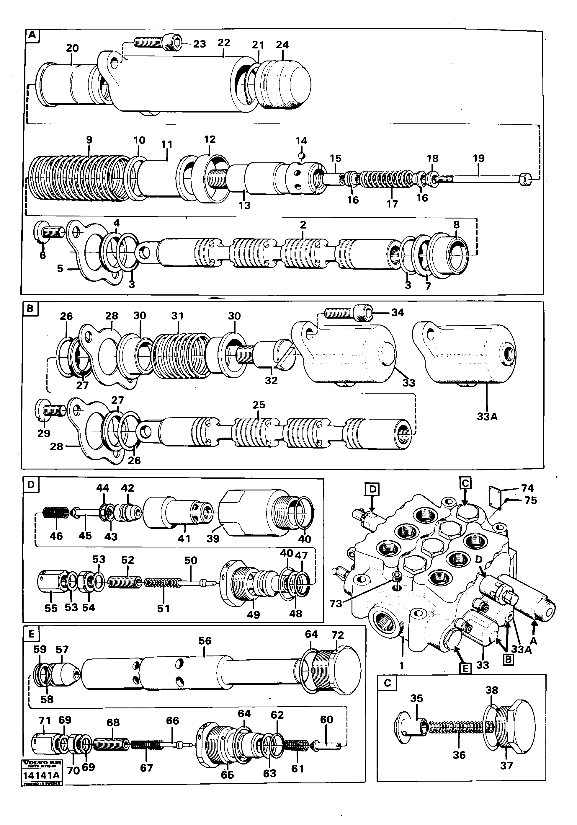 Схема запчастей Volvo 4200 4200 - 24447 Клапан регулирующий (распределительный) 