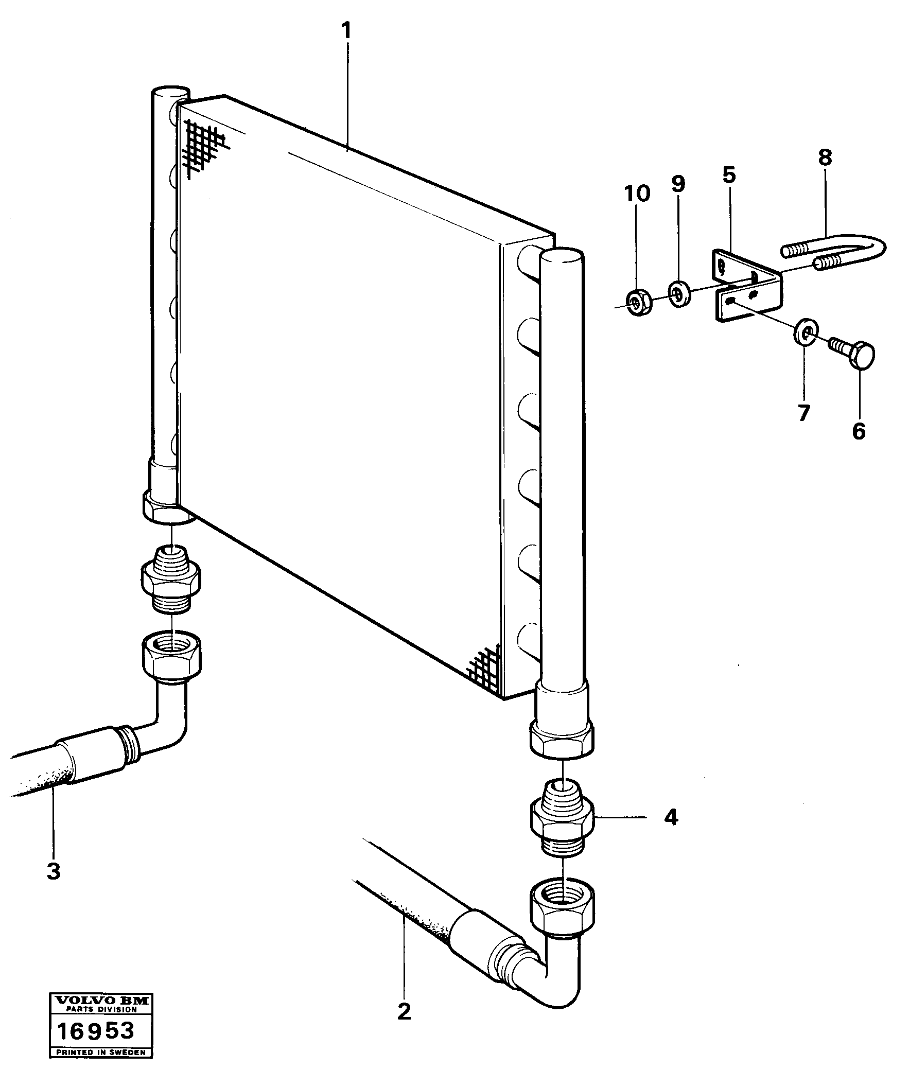 Схема запчастей Volvo 4200 4200 - 38634 Oil cooler 99159,99393 