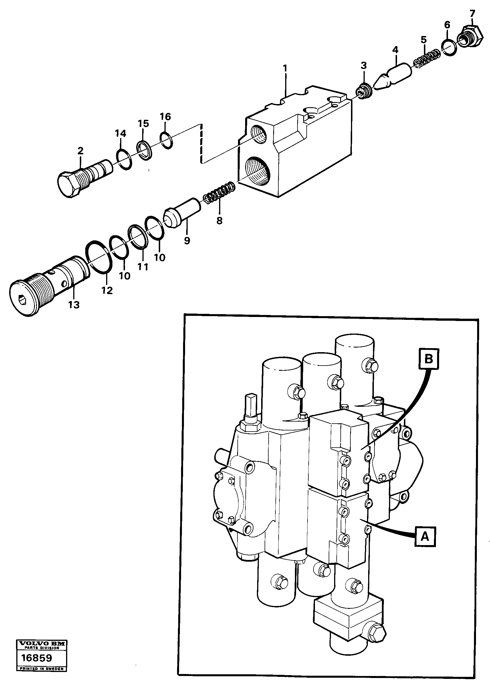 Схема запчастей Volvo 4500 4500 - 17749 Overload valve 