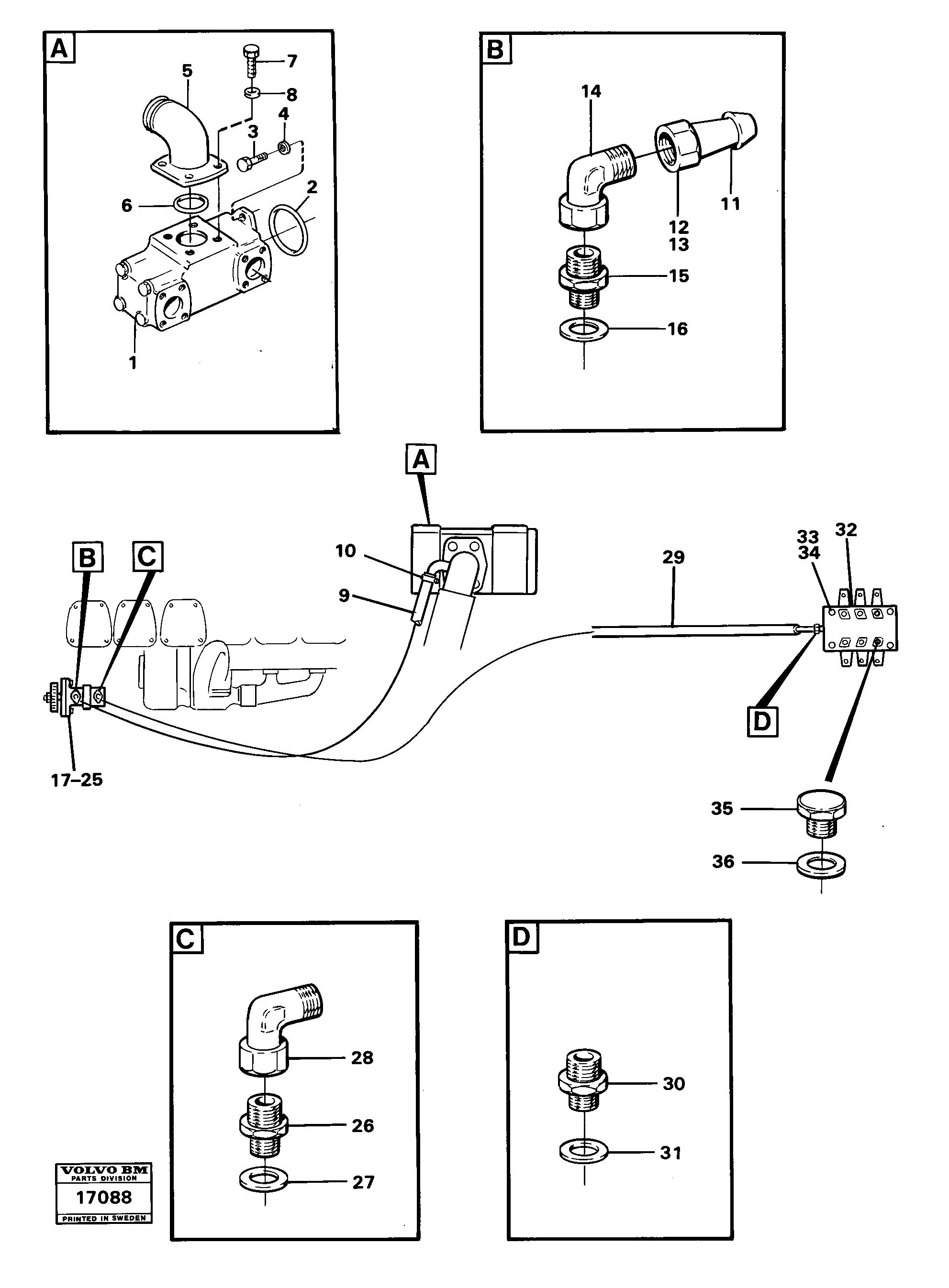 Схема запчастей Volvo 4600 4600 - 101909 Hydraulic pumps with fitting parts 