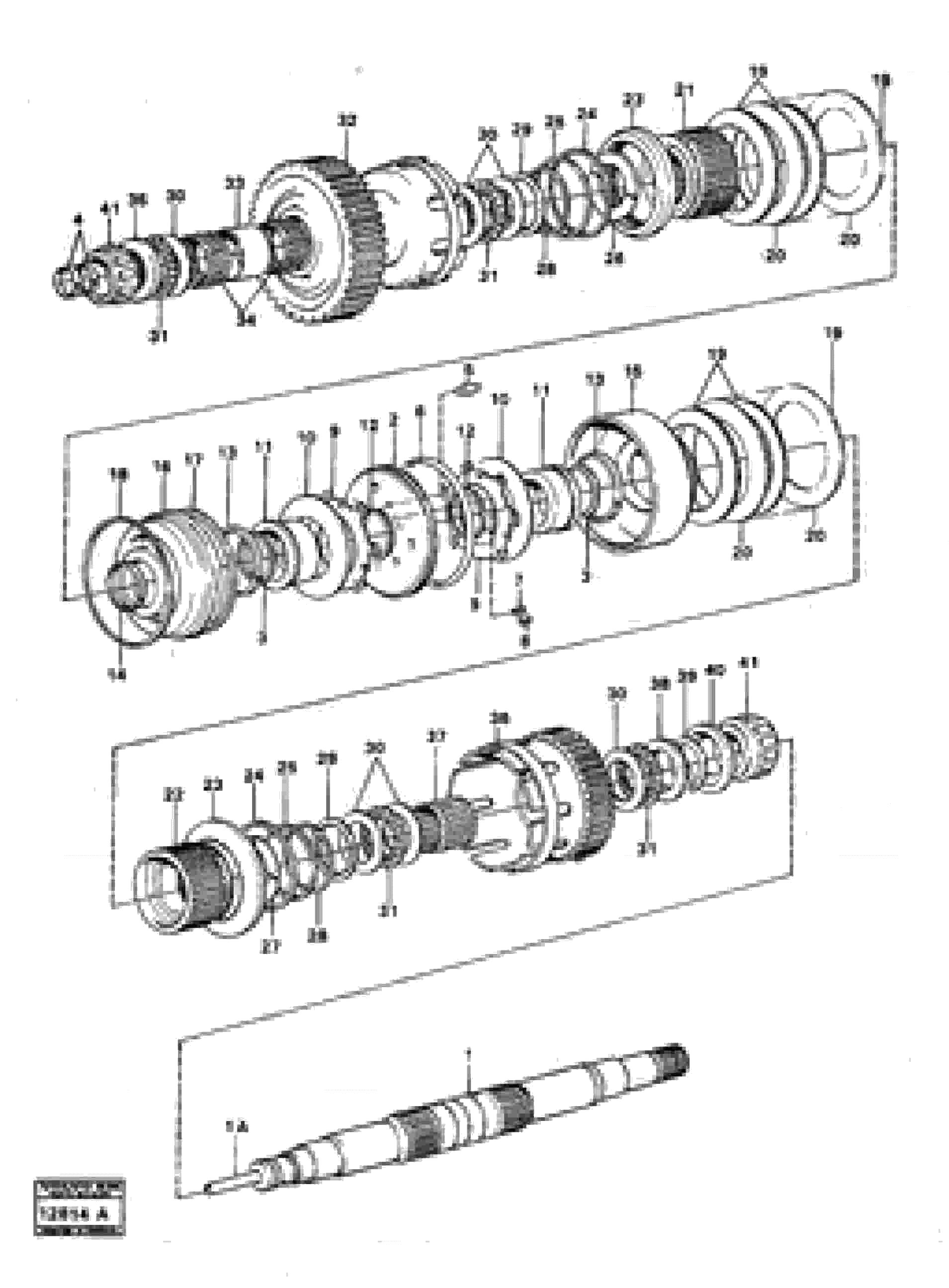 Схема запчастей Volvo 4300B 4300B - 77194 Clutches 1:st and 2:nd speeds 