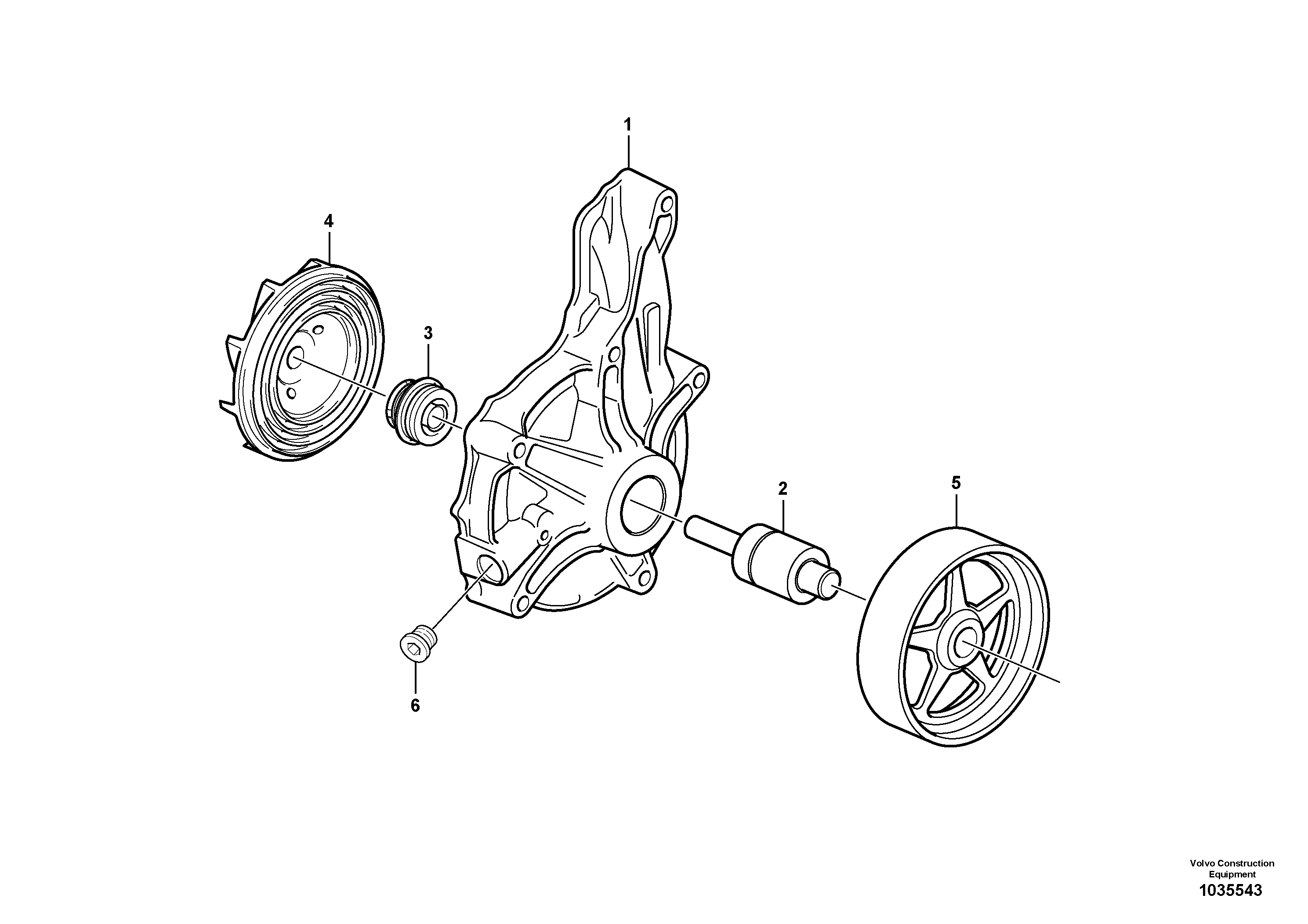 Схема запчастей Volvo A25E - 59994 Водяной насос 