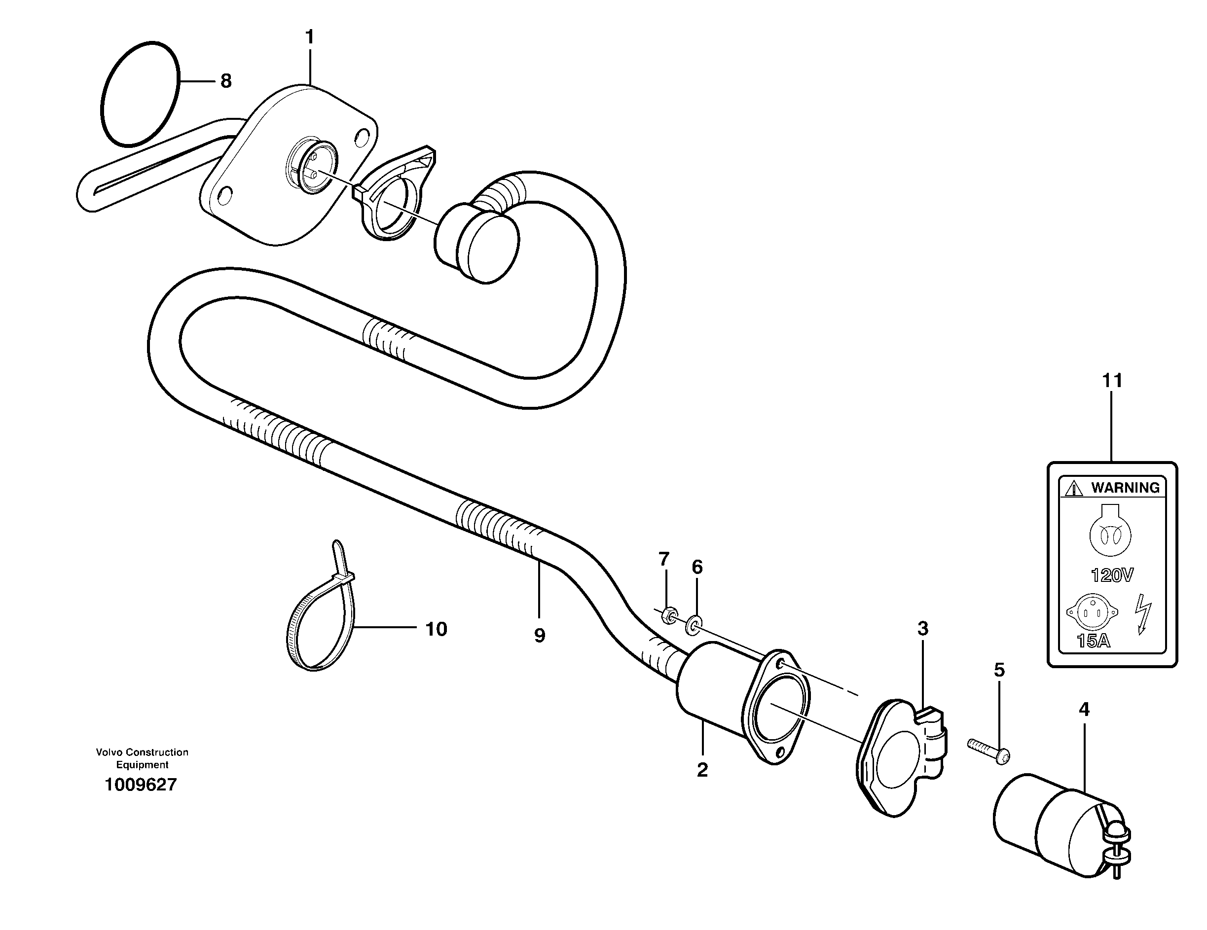 Схема запчастей Volvo A25E - 19647 Engine heater 