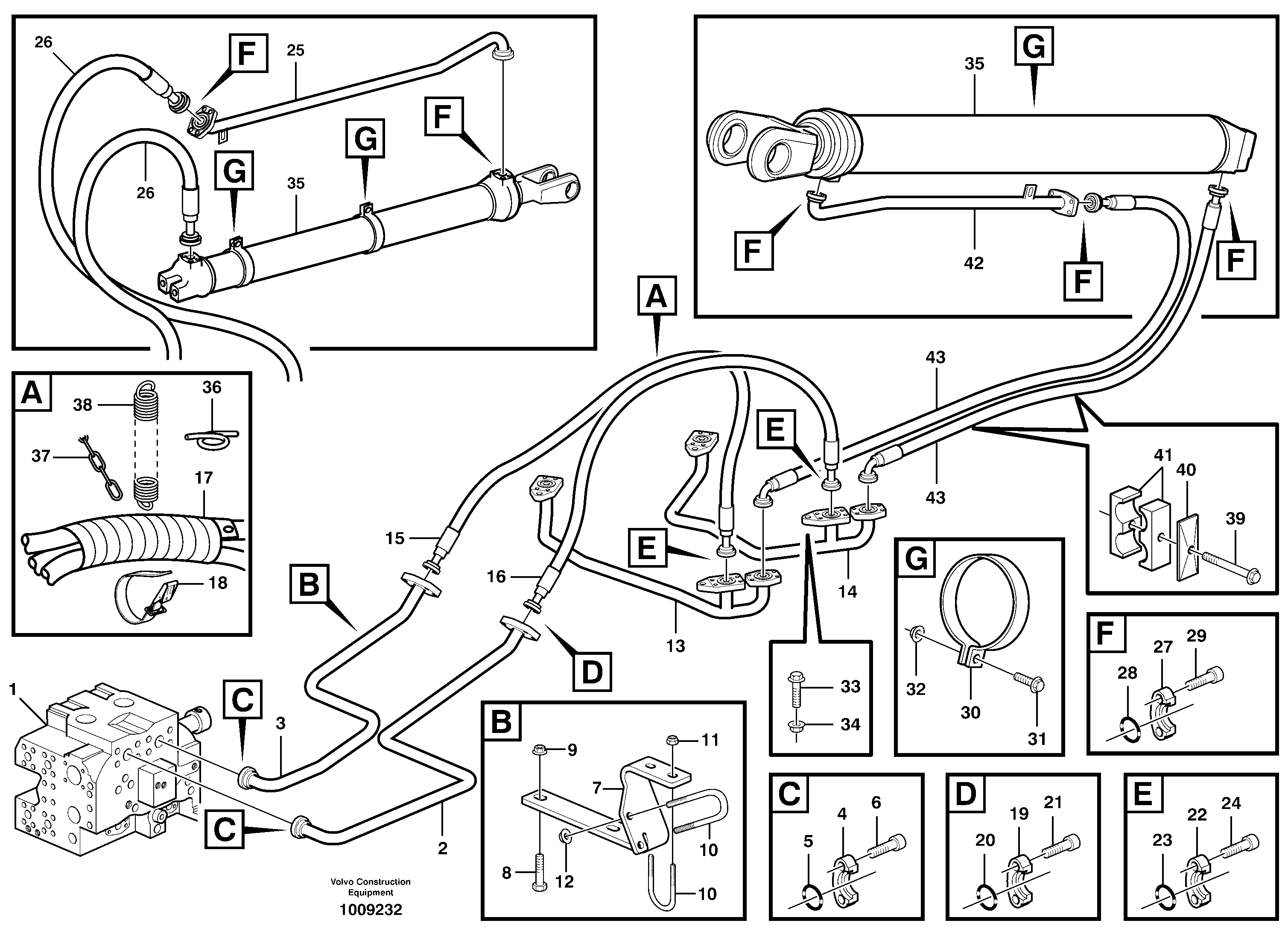 Схема запчастей Volvo A25E - 27809 Tipping system, load unit 