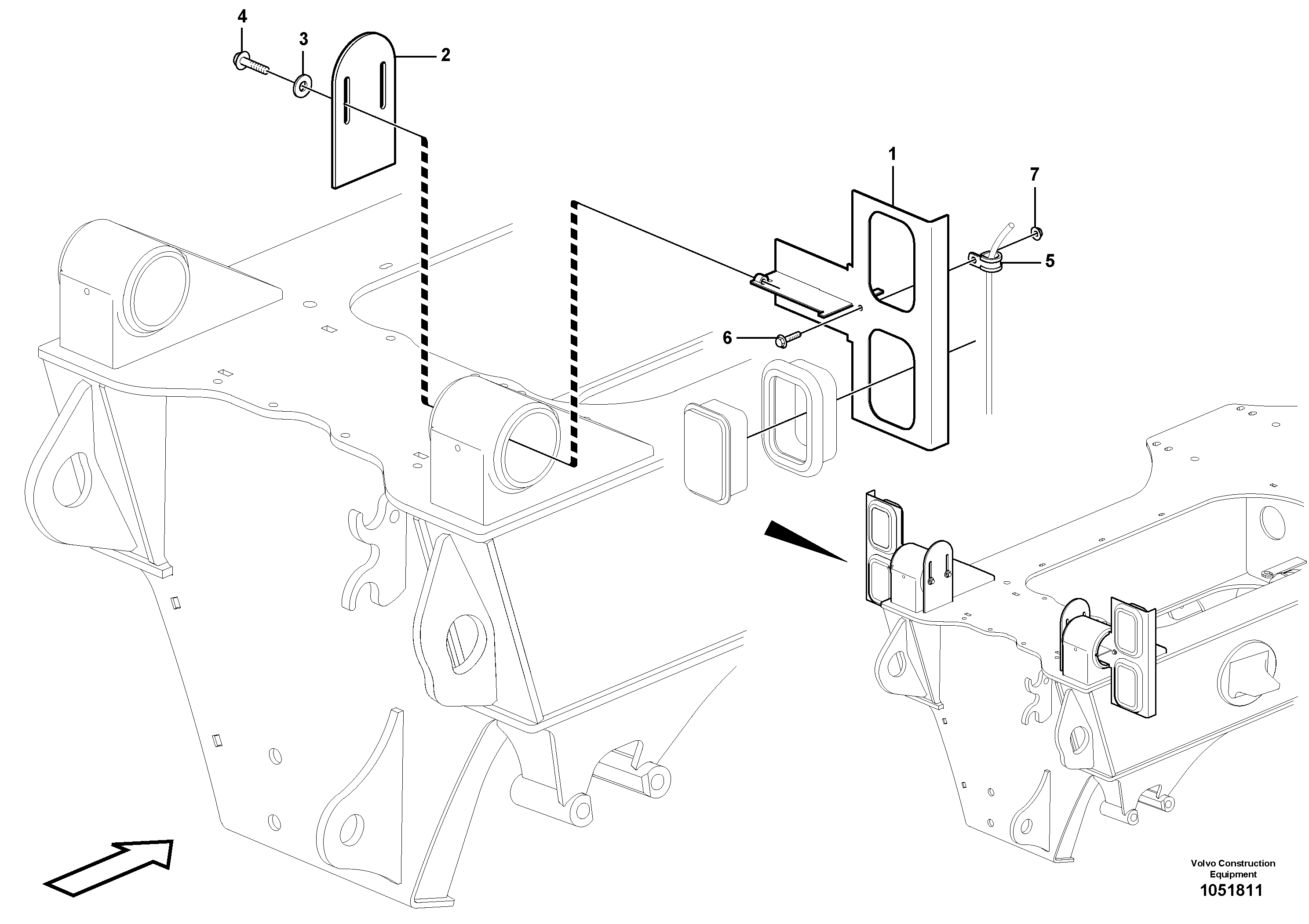 Схема запчастей Volvo A25E - 4956 Lamp retainer 