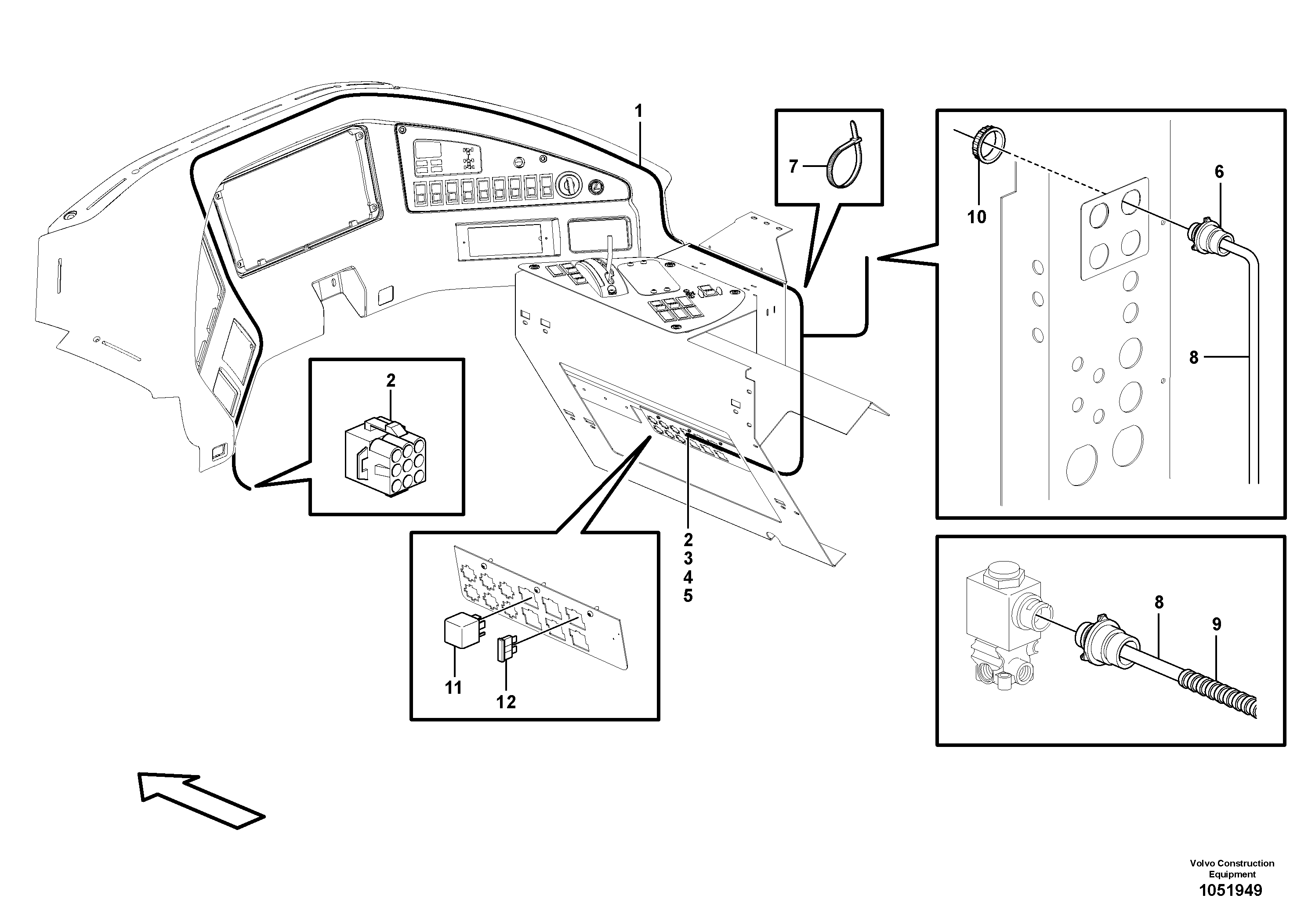 Схема запчастей Volvo A25E - 23840 Brake system, oscillation brake 