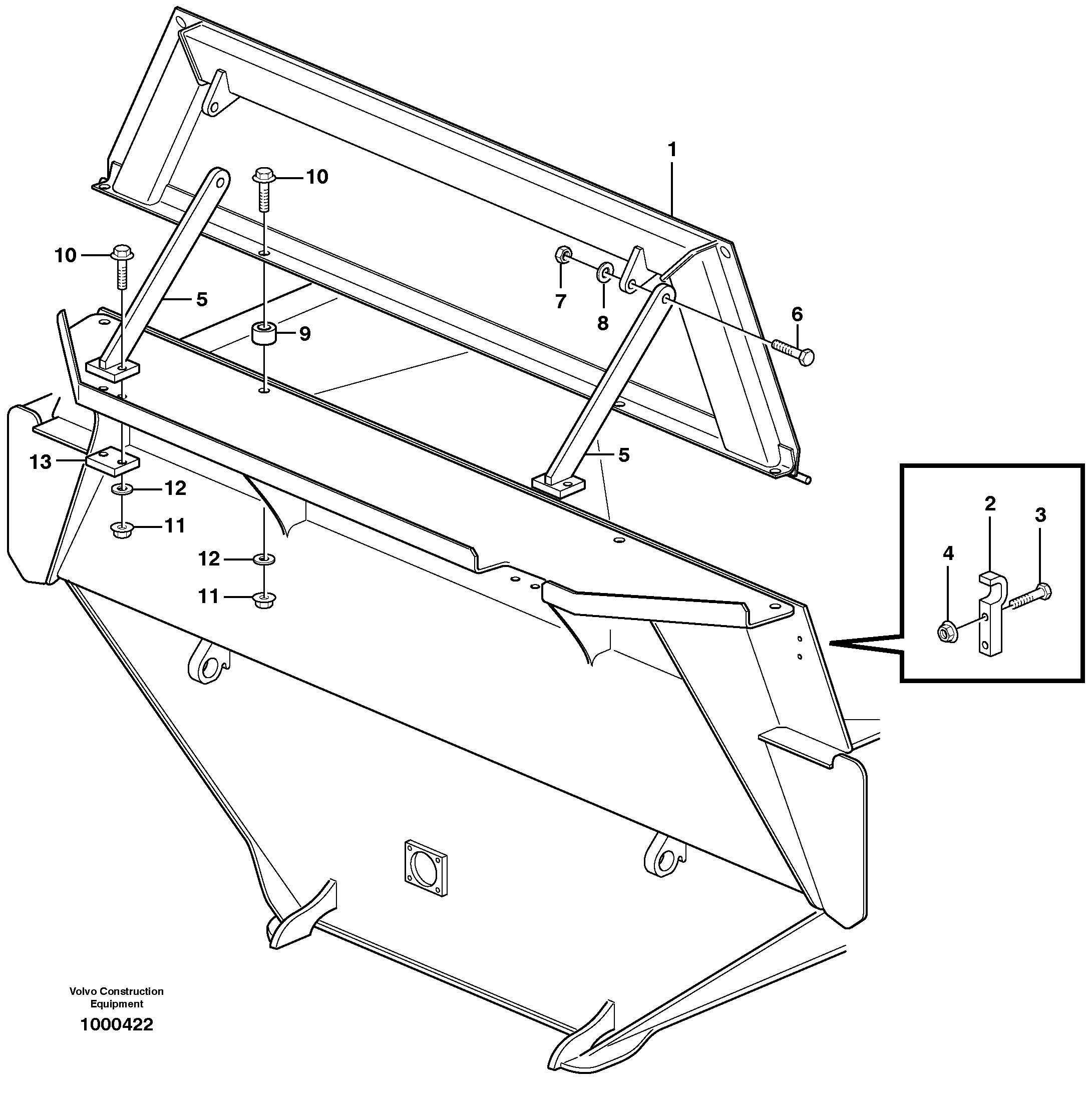 Схема запчастей Volvo A25E - 53301 Extra front spillguard 
