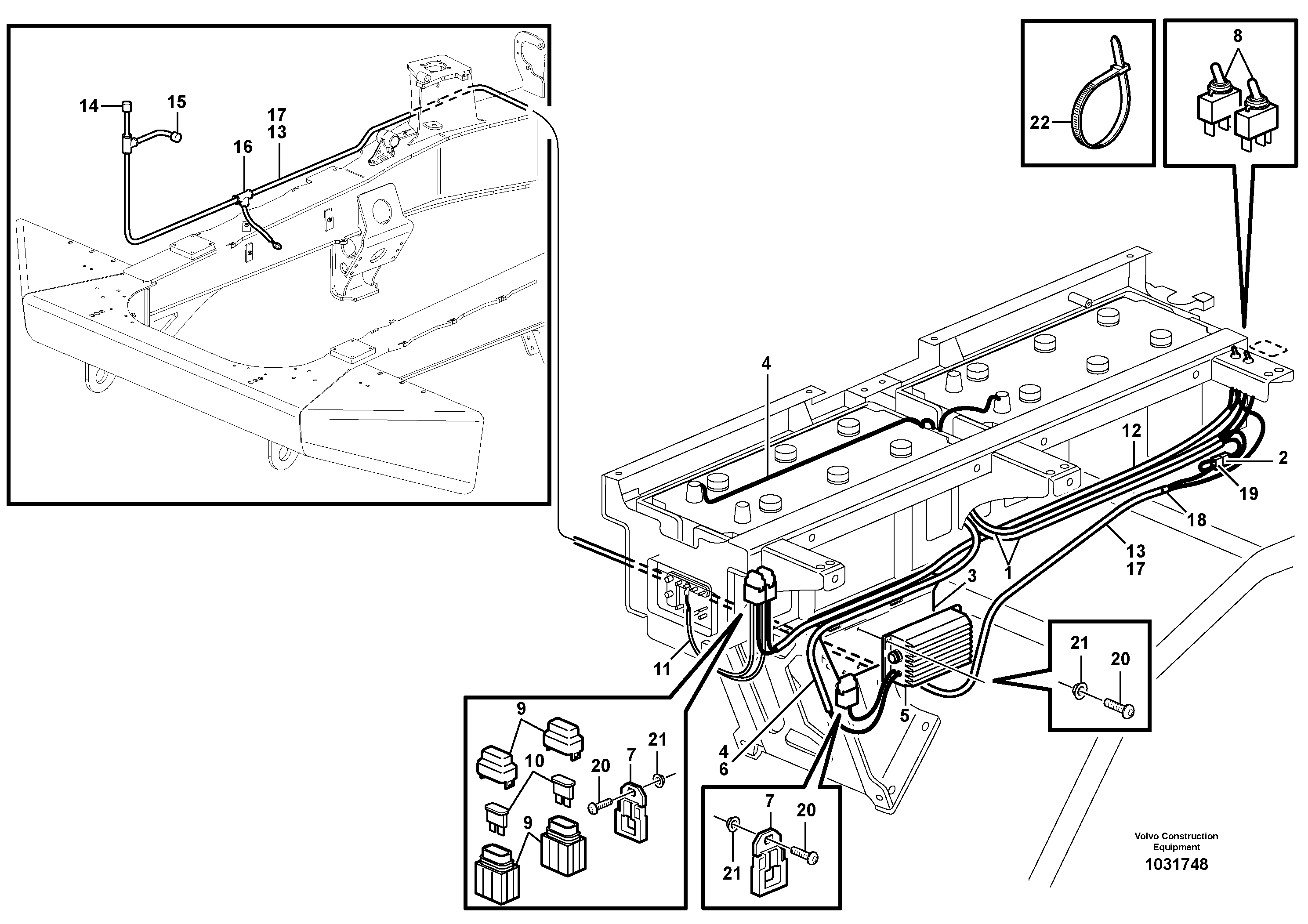 Схема запчастей Volvo A25E - 57147 Cable harnesses, Siberia kit 