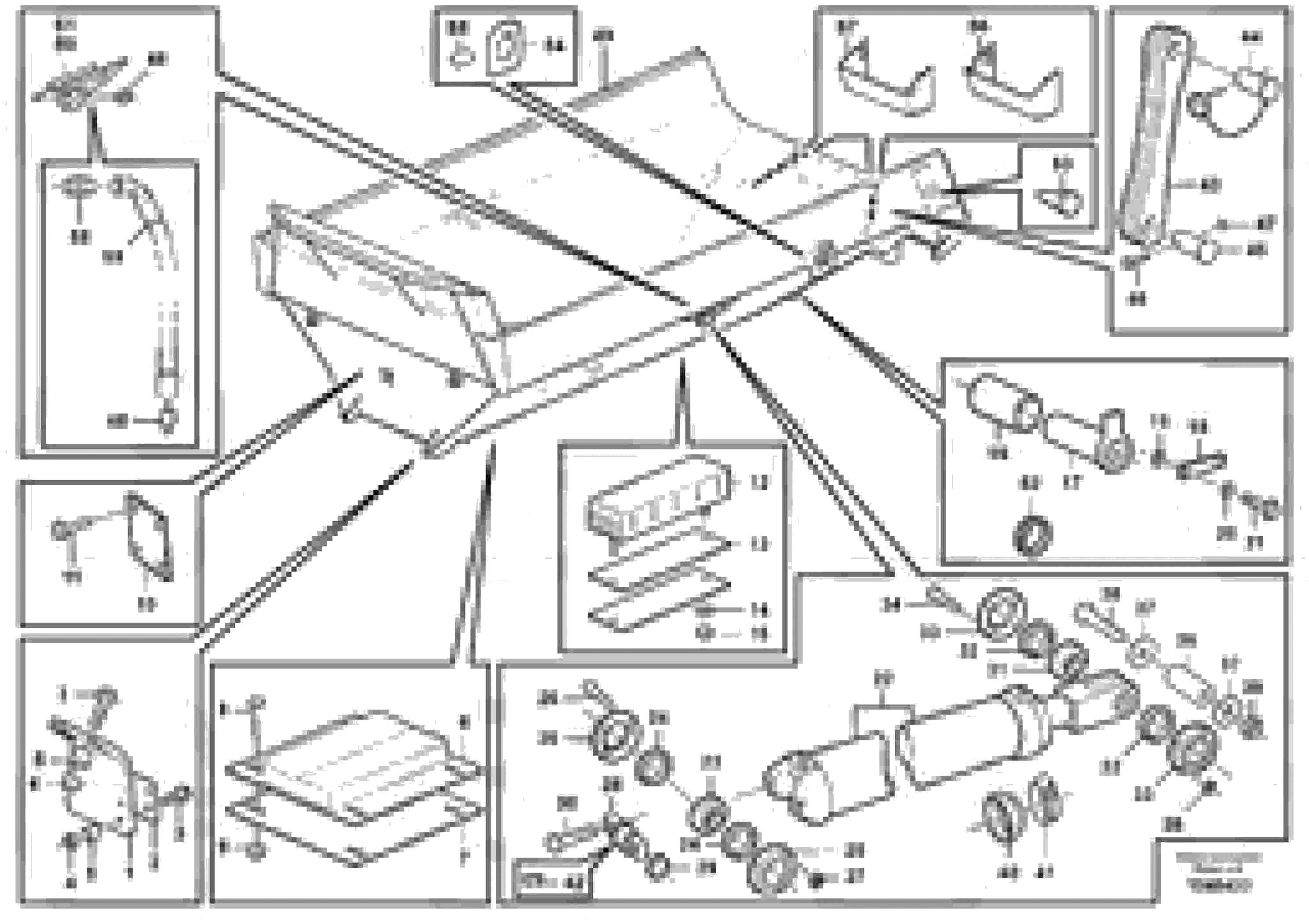 Схема запчастей Volvo A25E - 69472 Dumper basket with fitting parts 