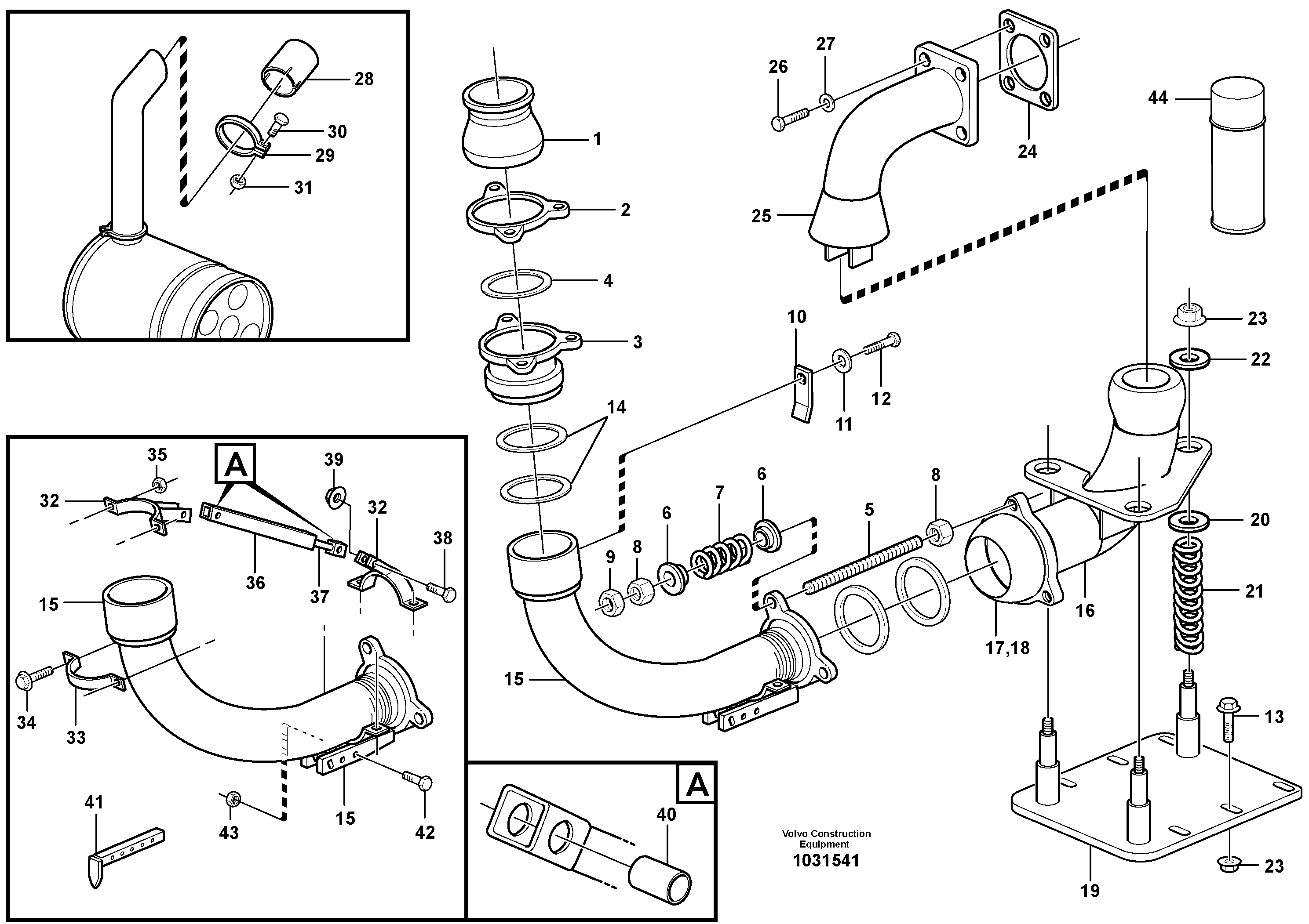 Схема запчастей Volvo A25E - 84223 Body heating 