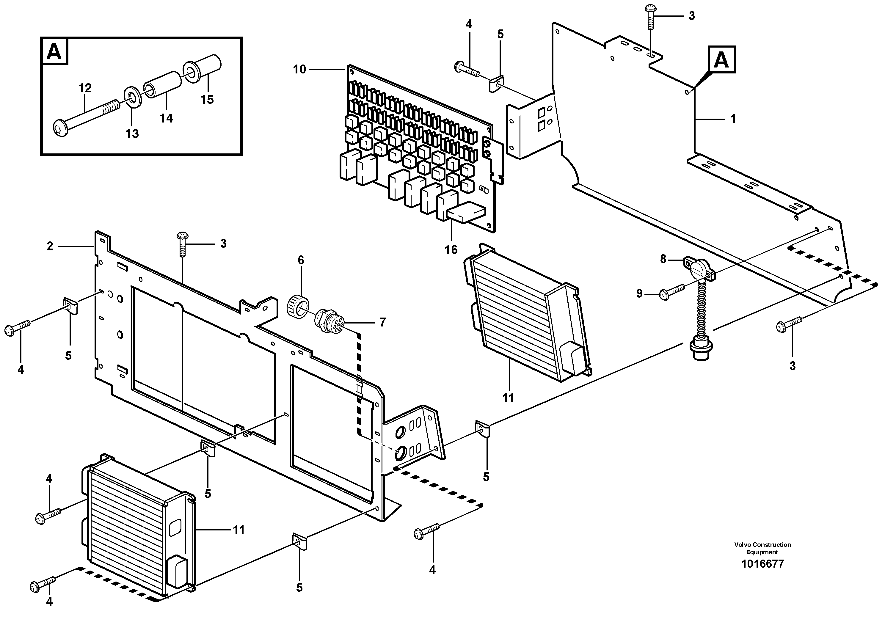Схема запчастей Volvo A25E - 96462 Electrical distribution box 