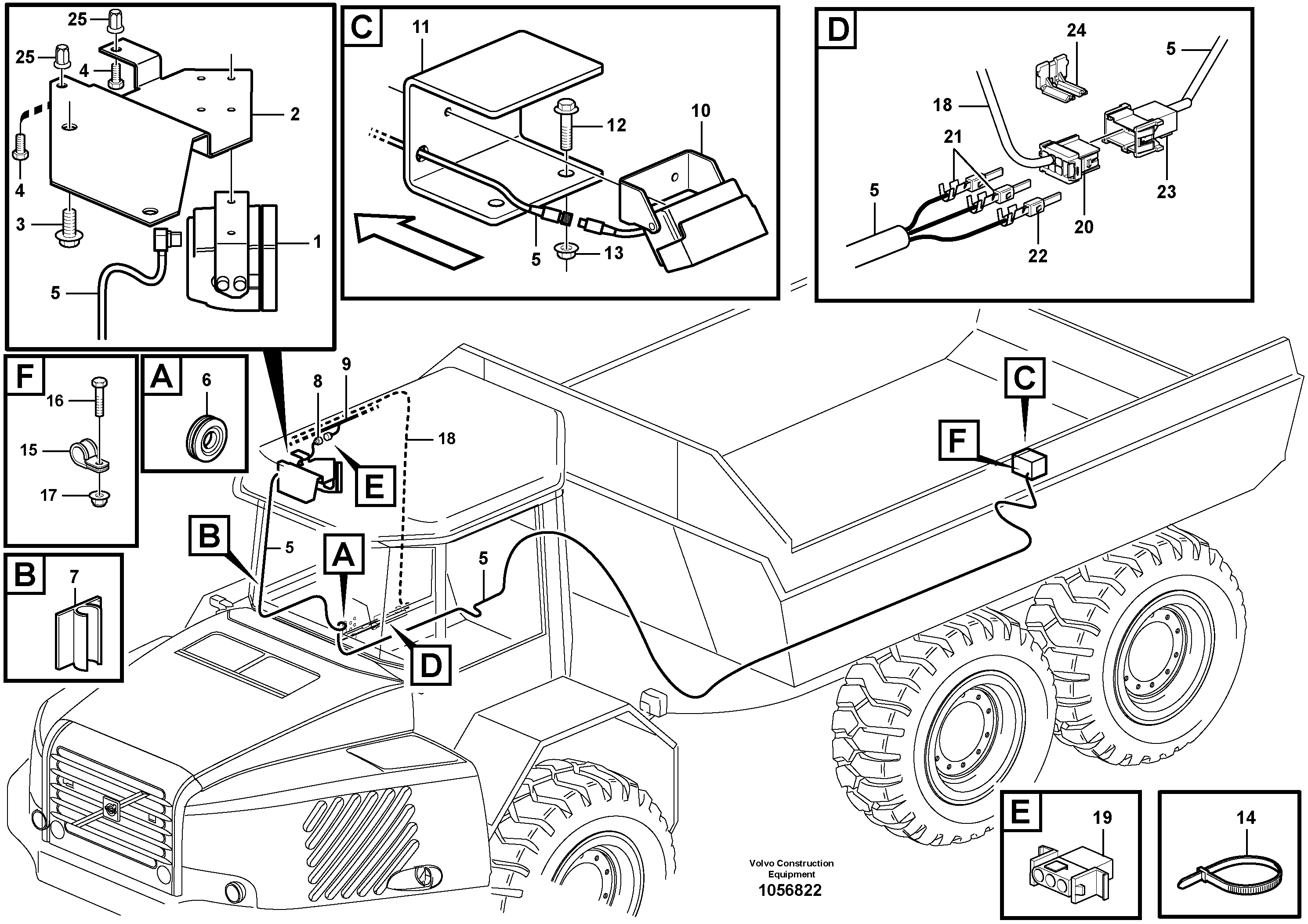 Схема запчастей Volvo A25E - 89459 Camera inclusive monitor 