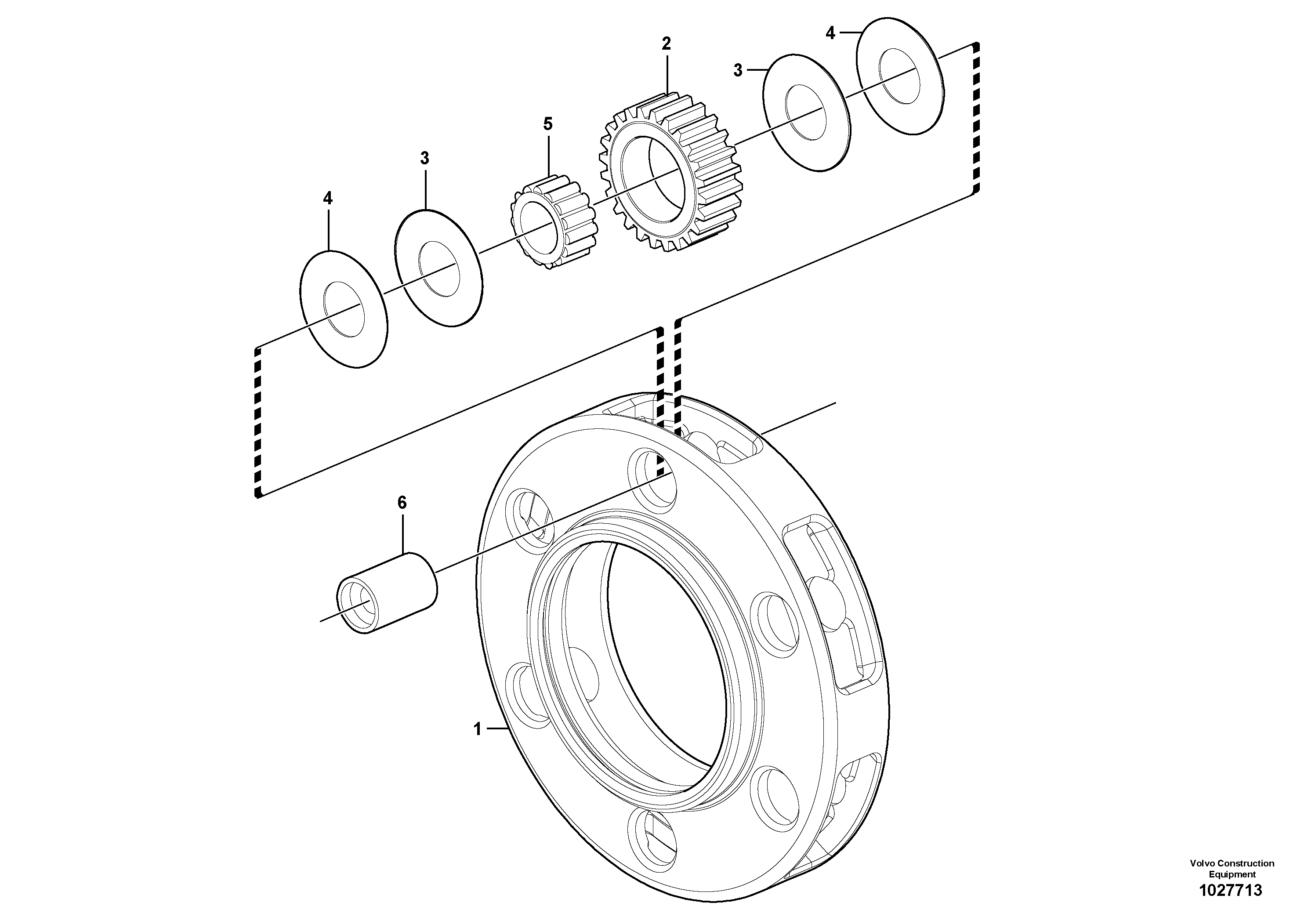 Схема запчастей Volvo A25E - 57158 Planet kit, stage 1 