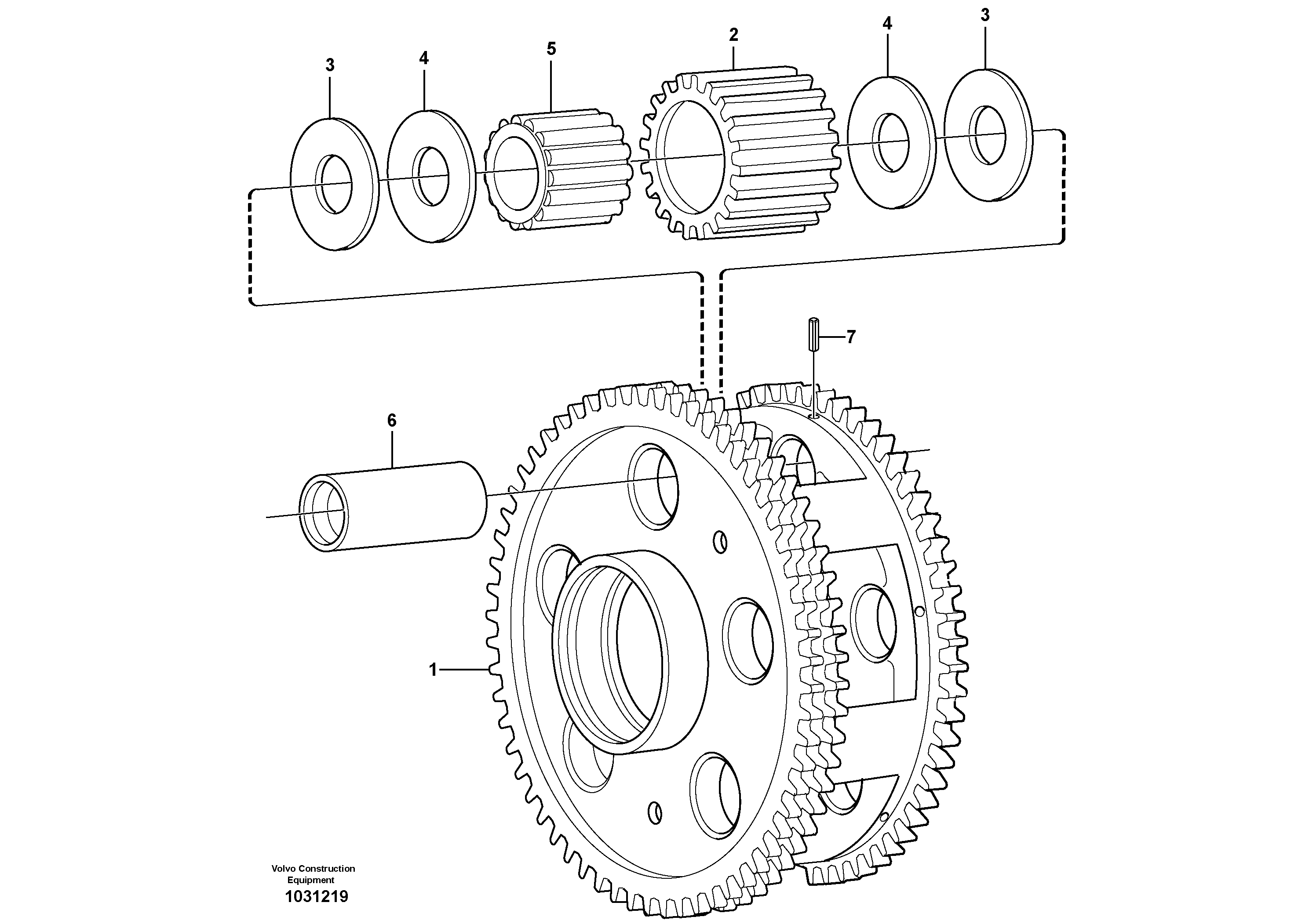 Схема запчастей Volvo A25E - 86914 Planet kit, stage 3 